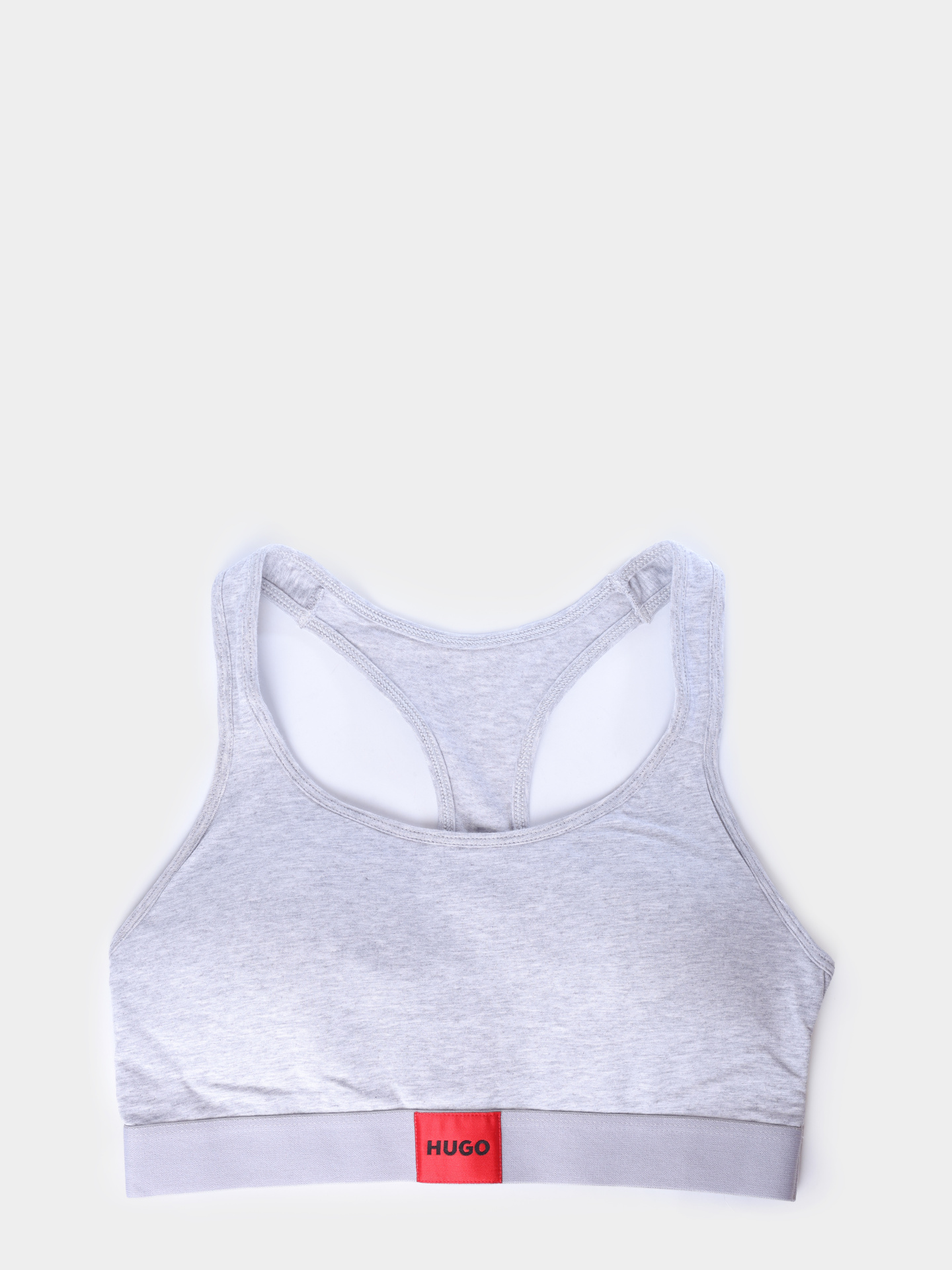 Топ Hugo BRALETTE PAD.RED LAB 10241852 01 50495869 033 спортивный женский серый — купить в интернет-магазине Verdistore