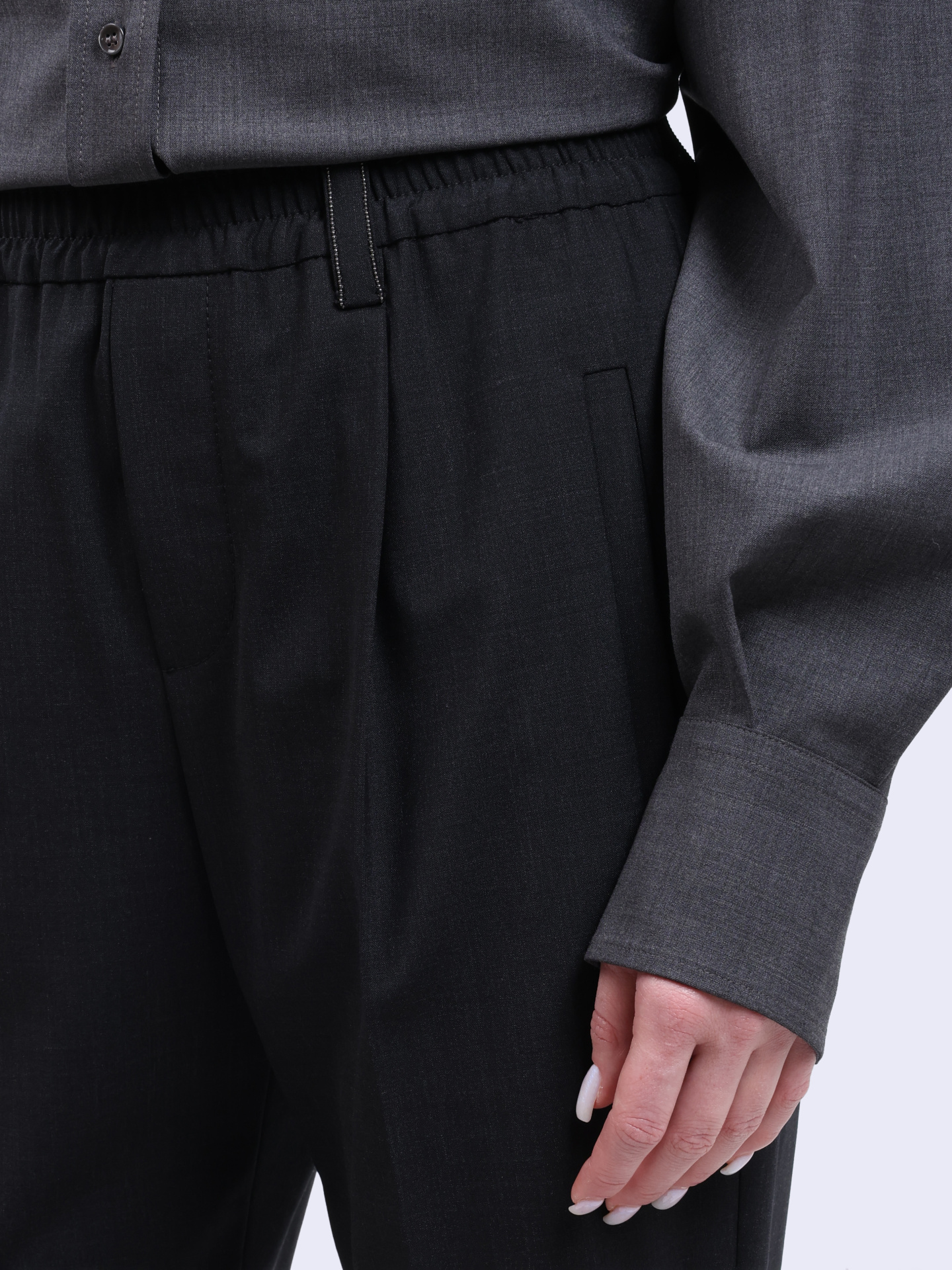 Брюки Brunello Cucinelli M0W07B1031 C2803 шерстяные женские — купить в интернет-магазине Verdistore