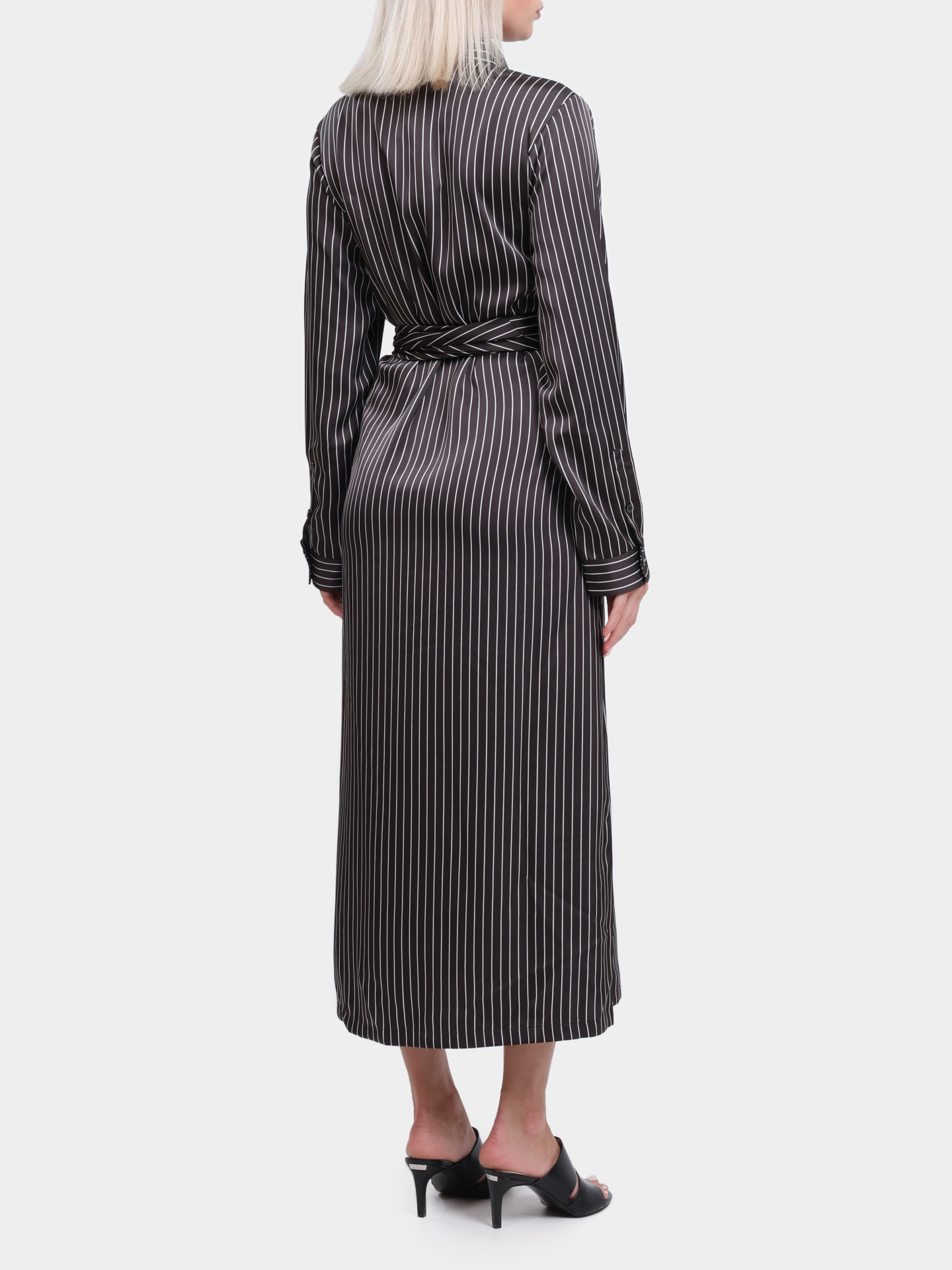 Платье Hugo 50531451 978 полосатое женское с поясом — купить в интернет-магазине Verdistore