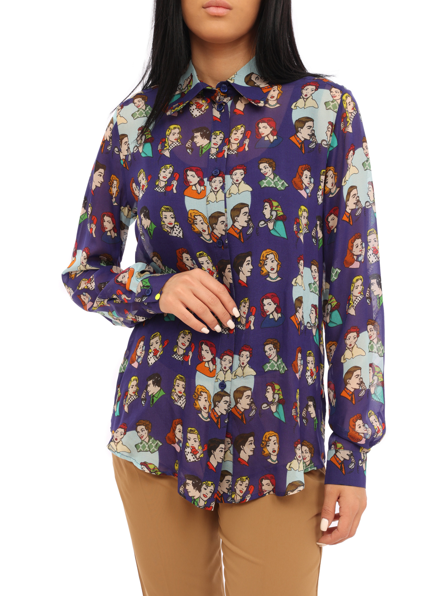 картинка Блузка An Italian Theory C0111 женская с оригинальным принтом от магазина Verdistore