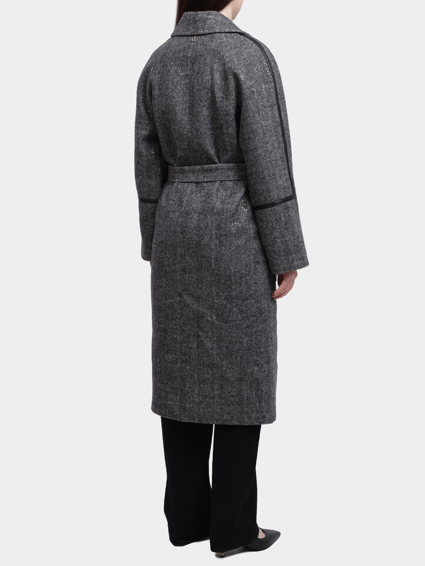 Пальто Liu-Jo MF5112 T059A P9032 серое женское с поясом — купить в интернет-магазине Verdistore