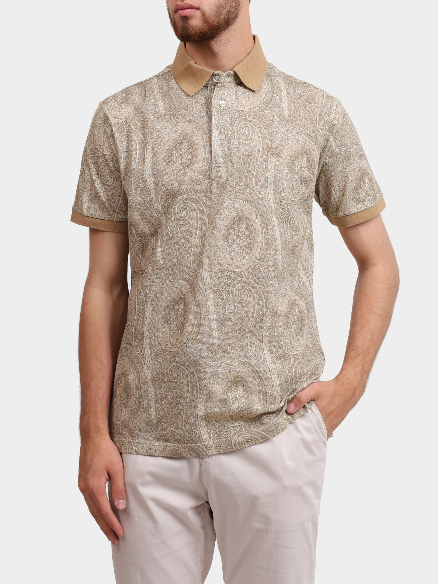 Поло MRMD0004 AK472 X0820 хлопковое кремового цвета — купить в интернет-магазине Verdistore