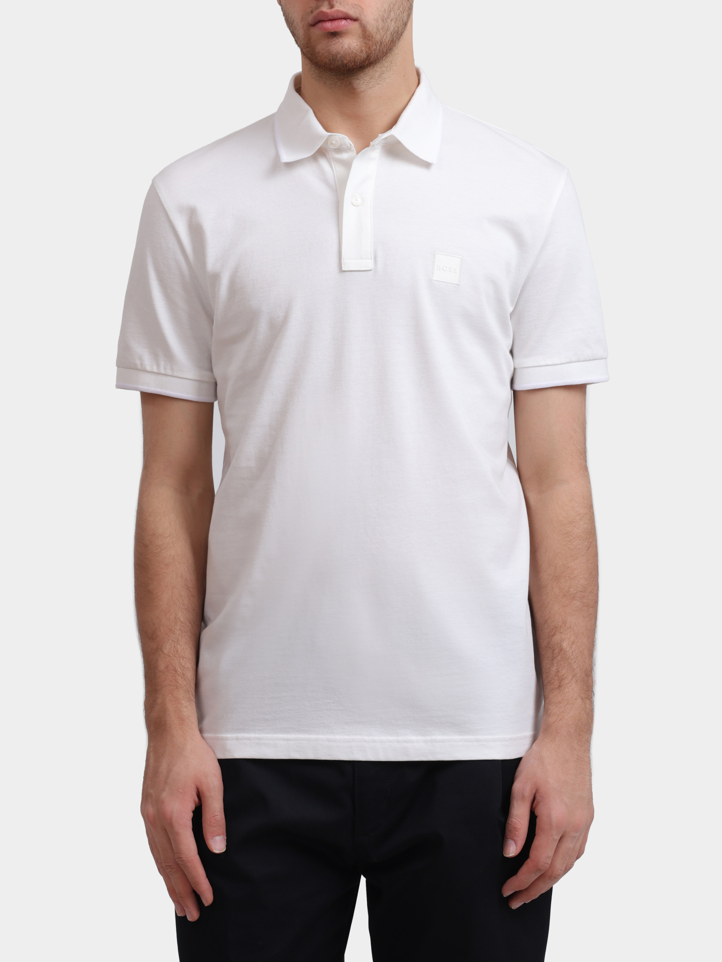 Поло Boss Passertip 10256683 мужское из хлопкового джерси — купить в интернет-магазине Verdistore