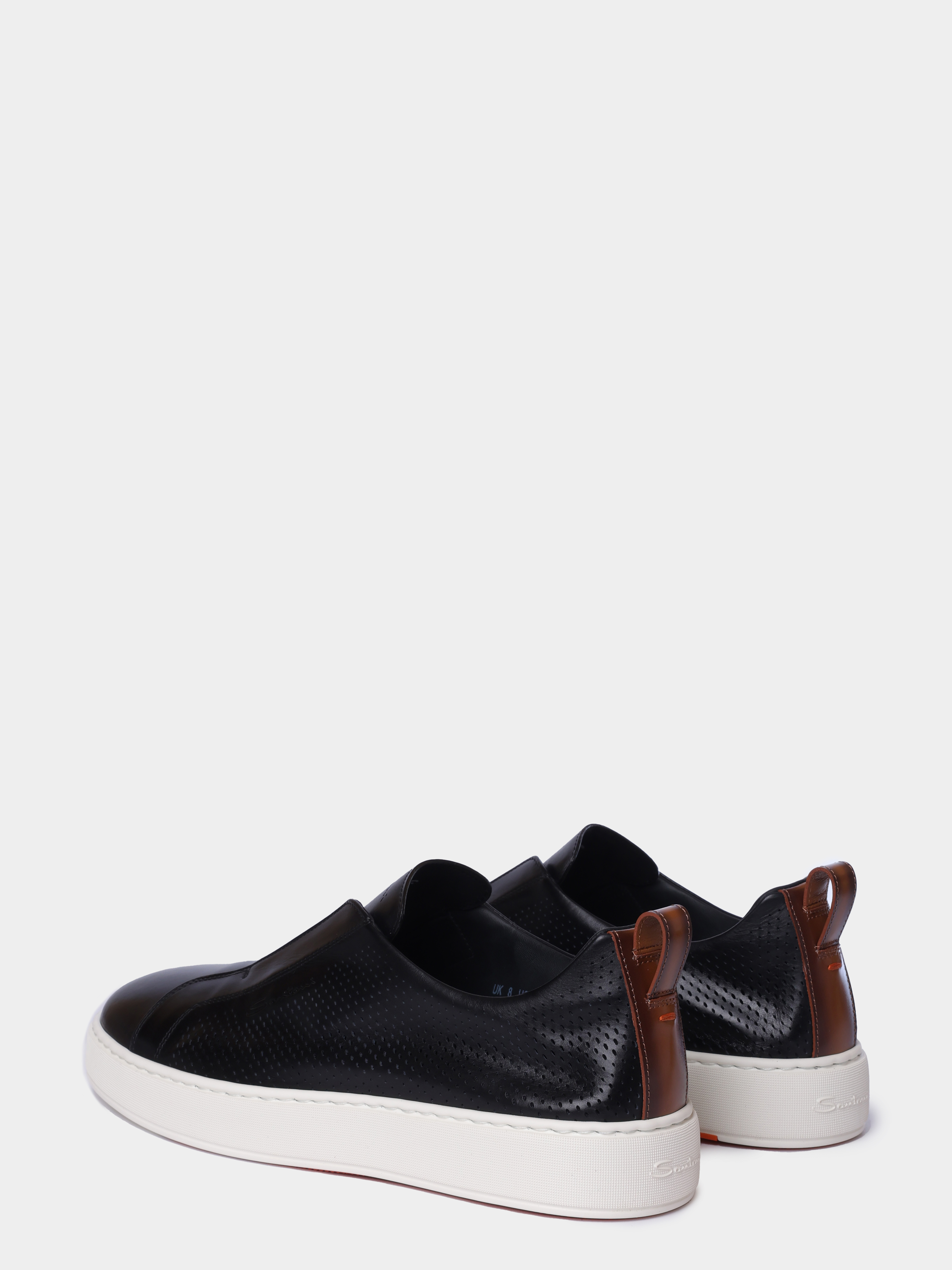 Кеды Santoni MBCG22181BARTFIDN01 кожаные мужские с перфорацией — купить в интернет-магазине Verdistore