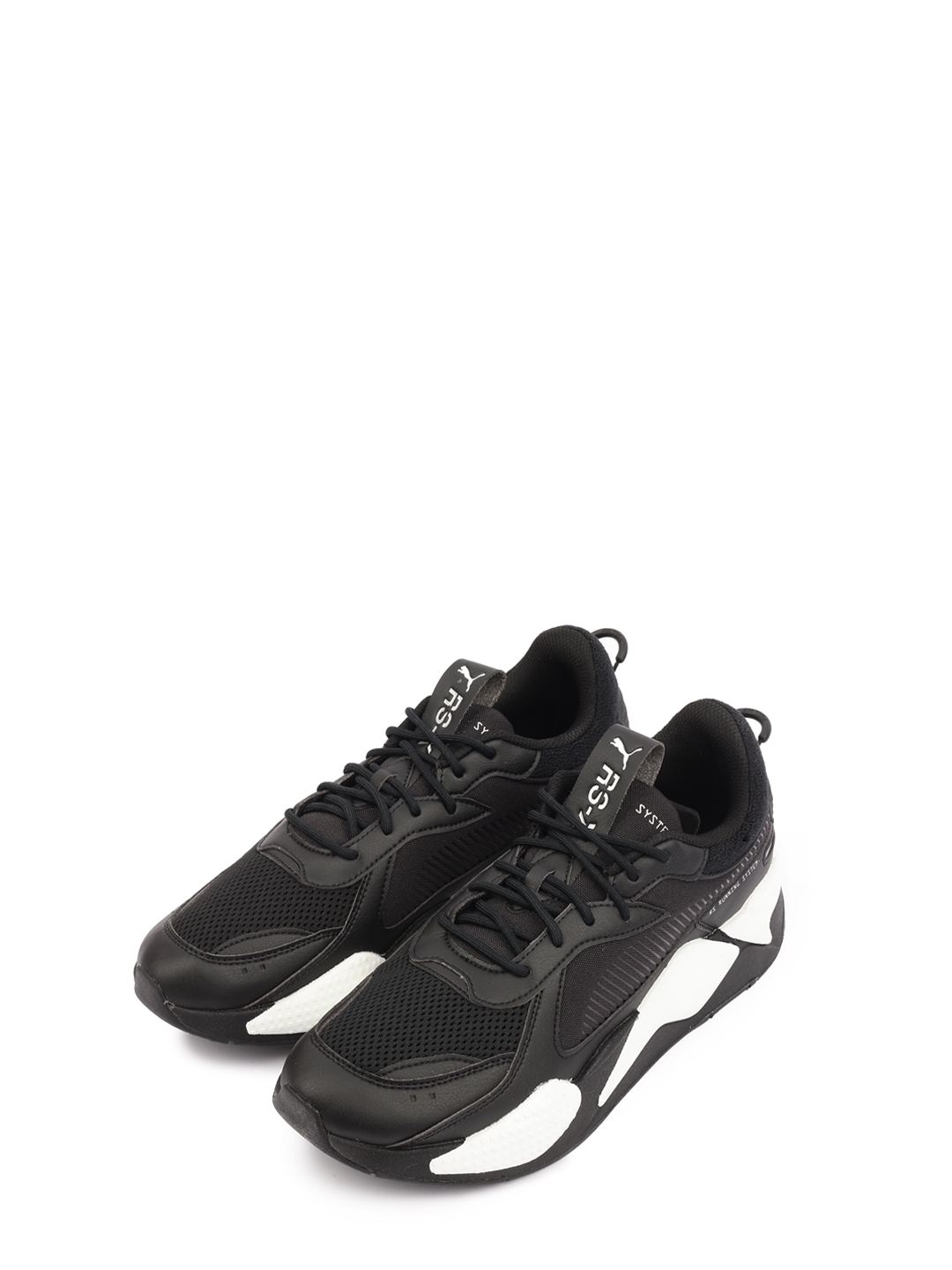 Кроссовки черные на высокой подошве с белыми крупными вставками — купить в интернет-магазине Verdistore