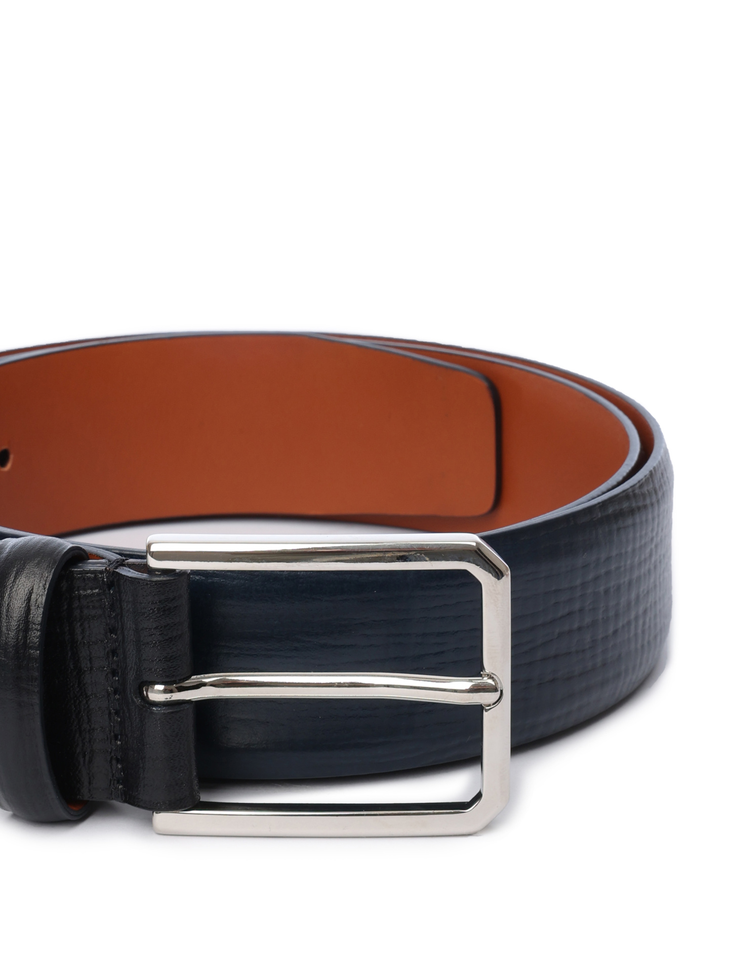 Ремень темно-синий с металлической пряжкой — купить в интернет-магазине Verdistore
