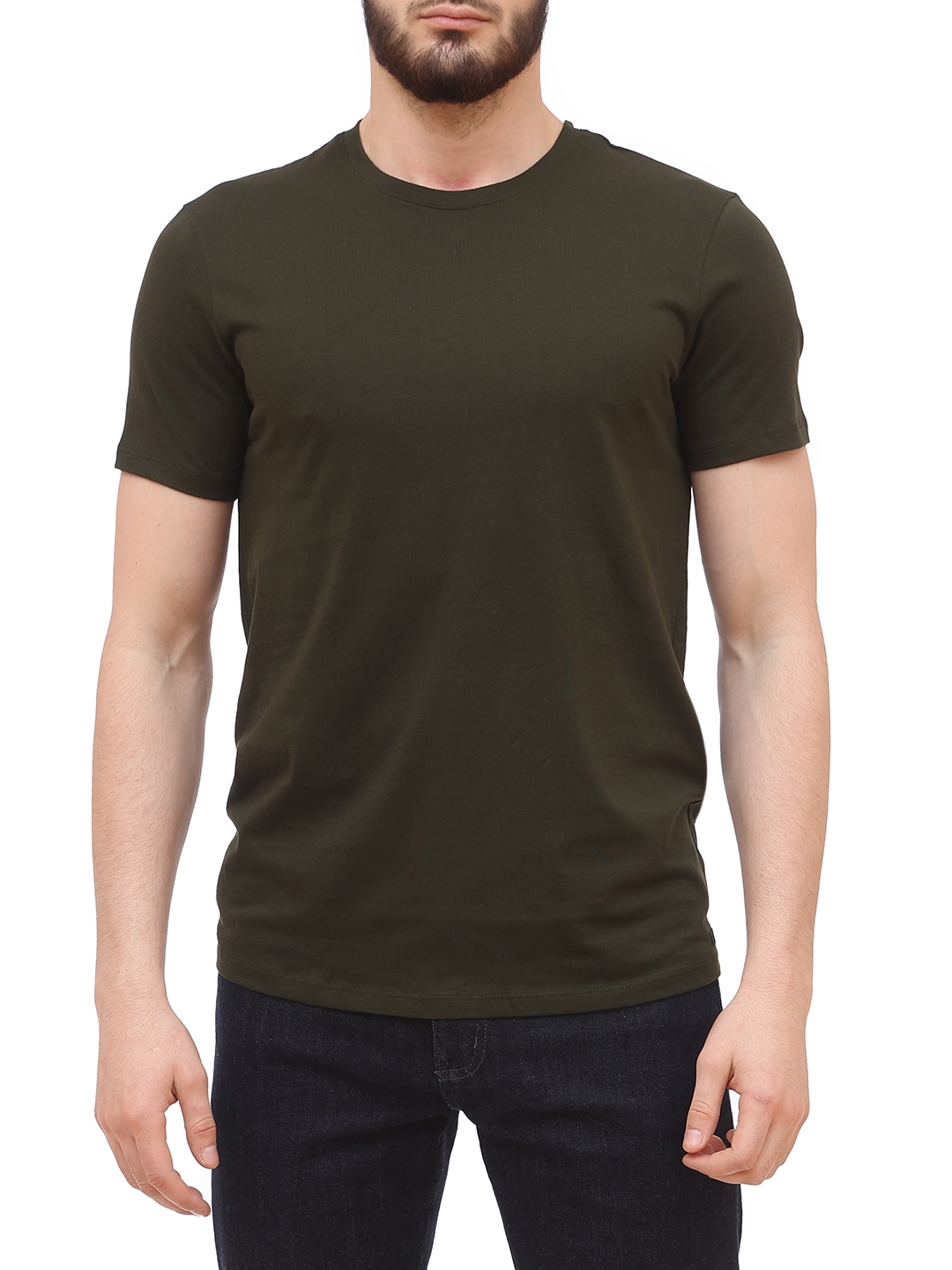 Футболка Armani Exchange 8NZT74 ZJA5Z 1851 хаки мужская из хлопка — купить в интернет-магазине Verdistore
