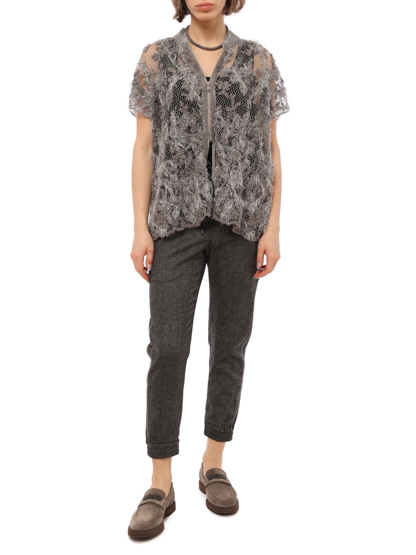 Жакет Brunello Cucinelli M10R01106 C2934 серый женский — купить в интернет-магазине Verdistore