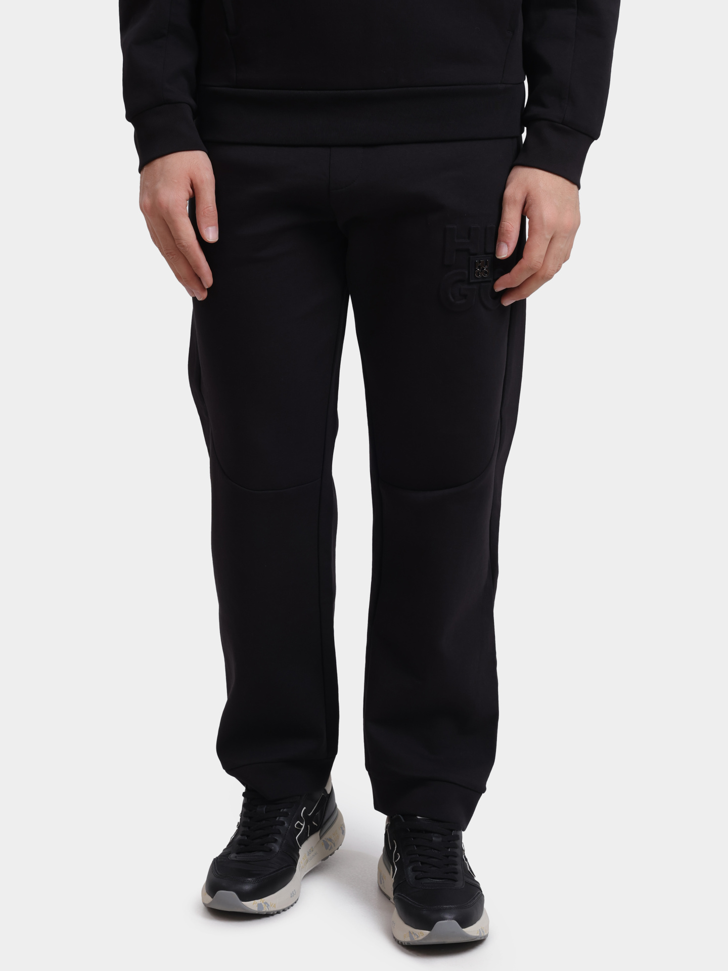Брюки спортивные Hugo Debospant 10267272 01 черные мужские — купить в интернет-магазине Verdistore