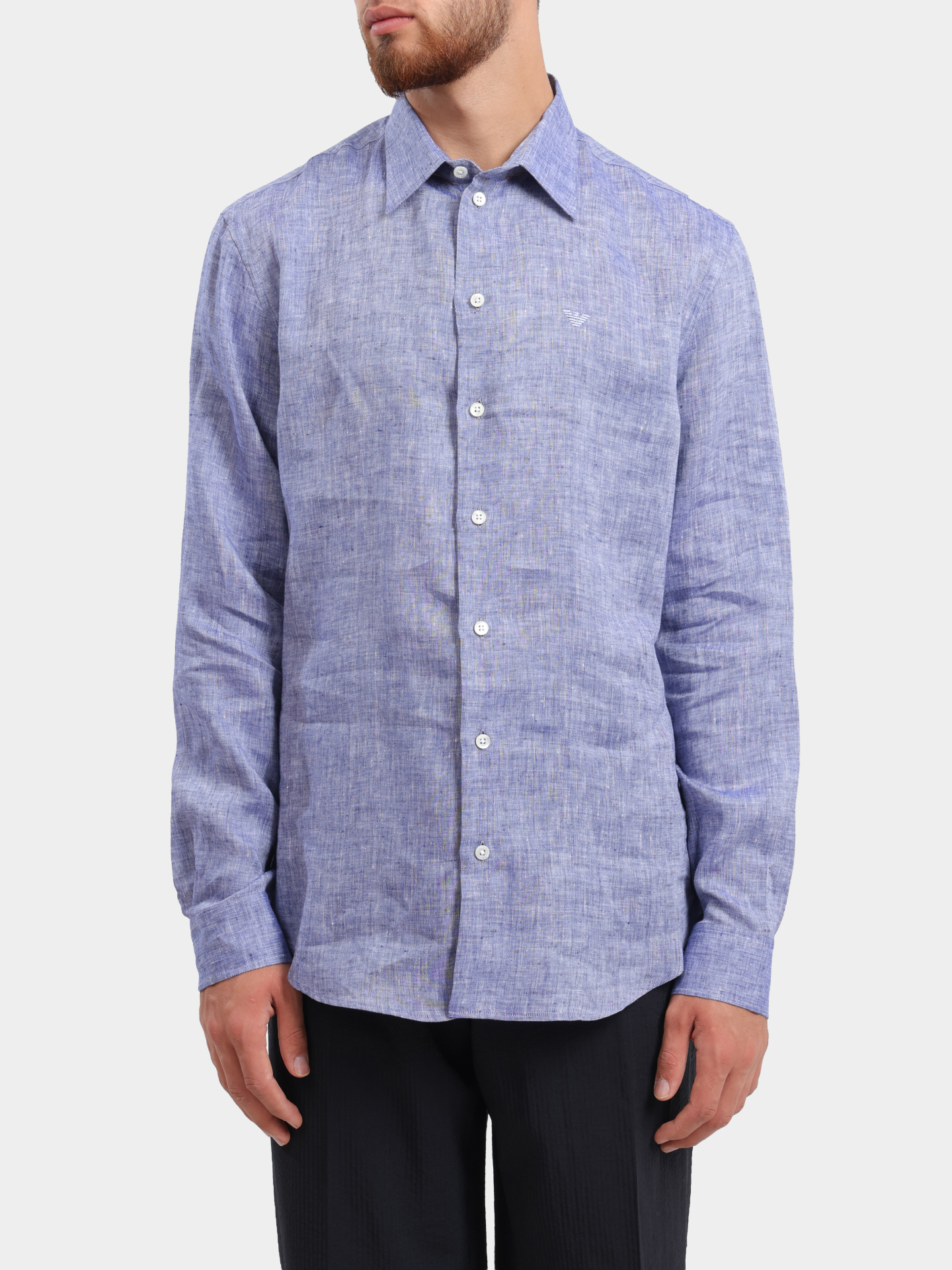 Рубашка Emporio Armani 01SM0L 010F9 919 льняная мужская — купить в интернет-магазине Verdistore