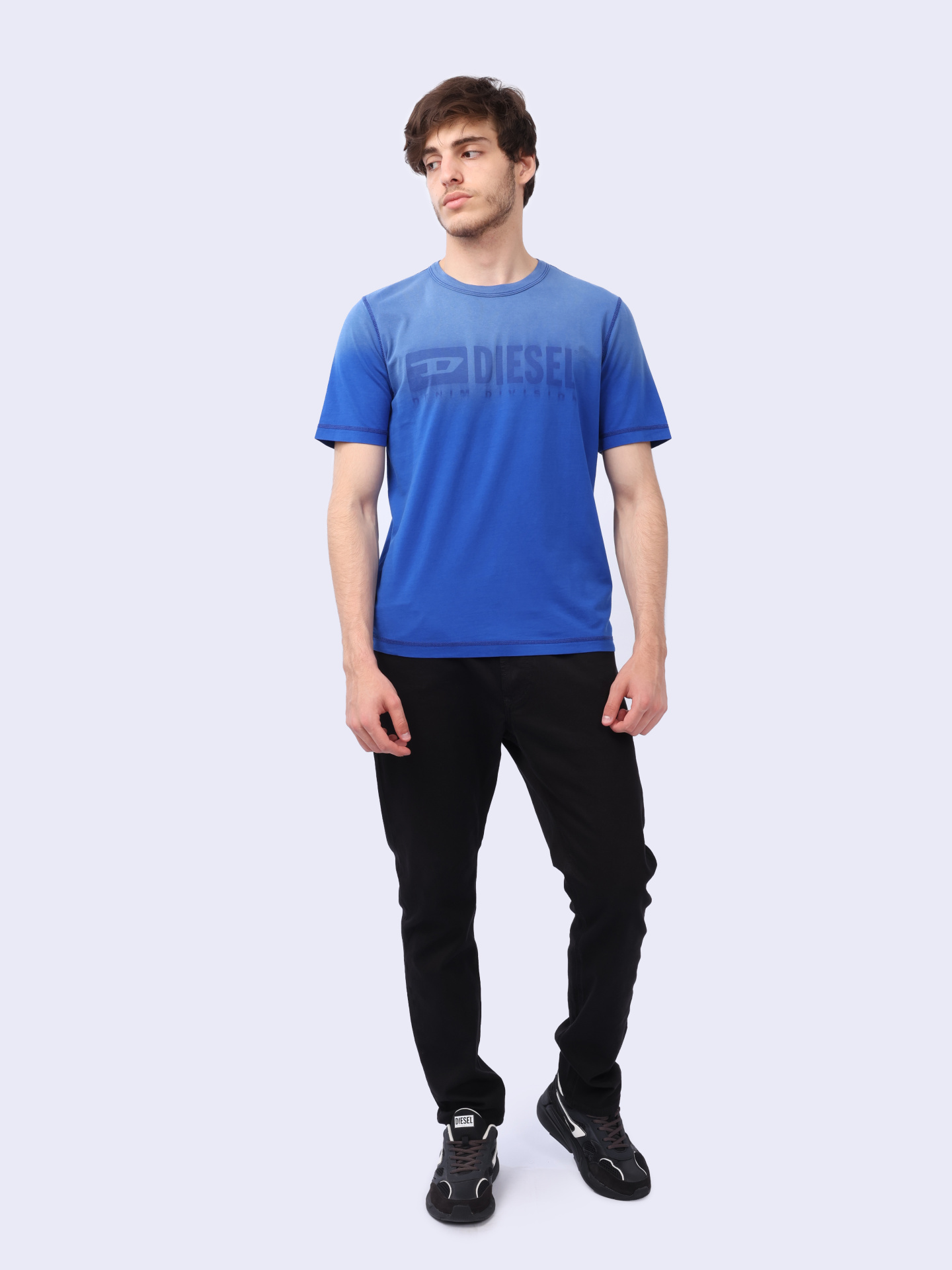 Футболка Diesel A14020-0AJDD-89V хлопковая мужская с логотипом — купить в интернет-магазине Verdistore