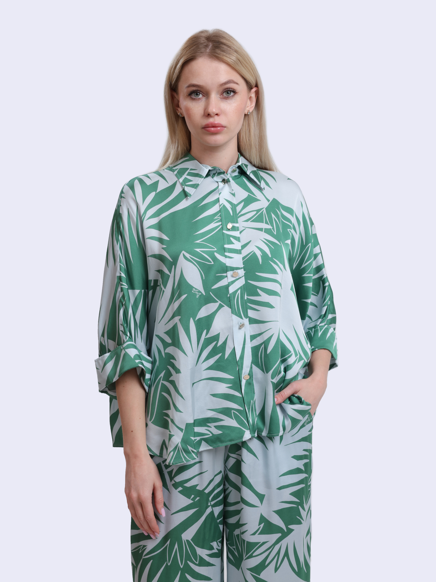 Рубашка CA5381 TS074 M9258 мульти с крупным принтом — купить в интернет-магазине Verdistore