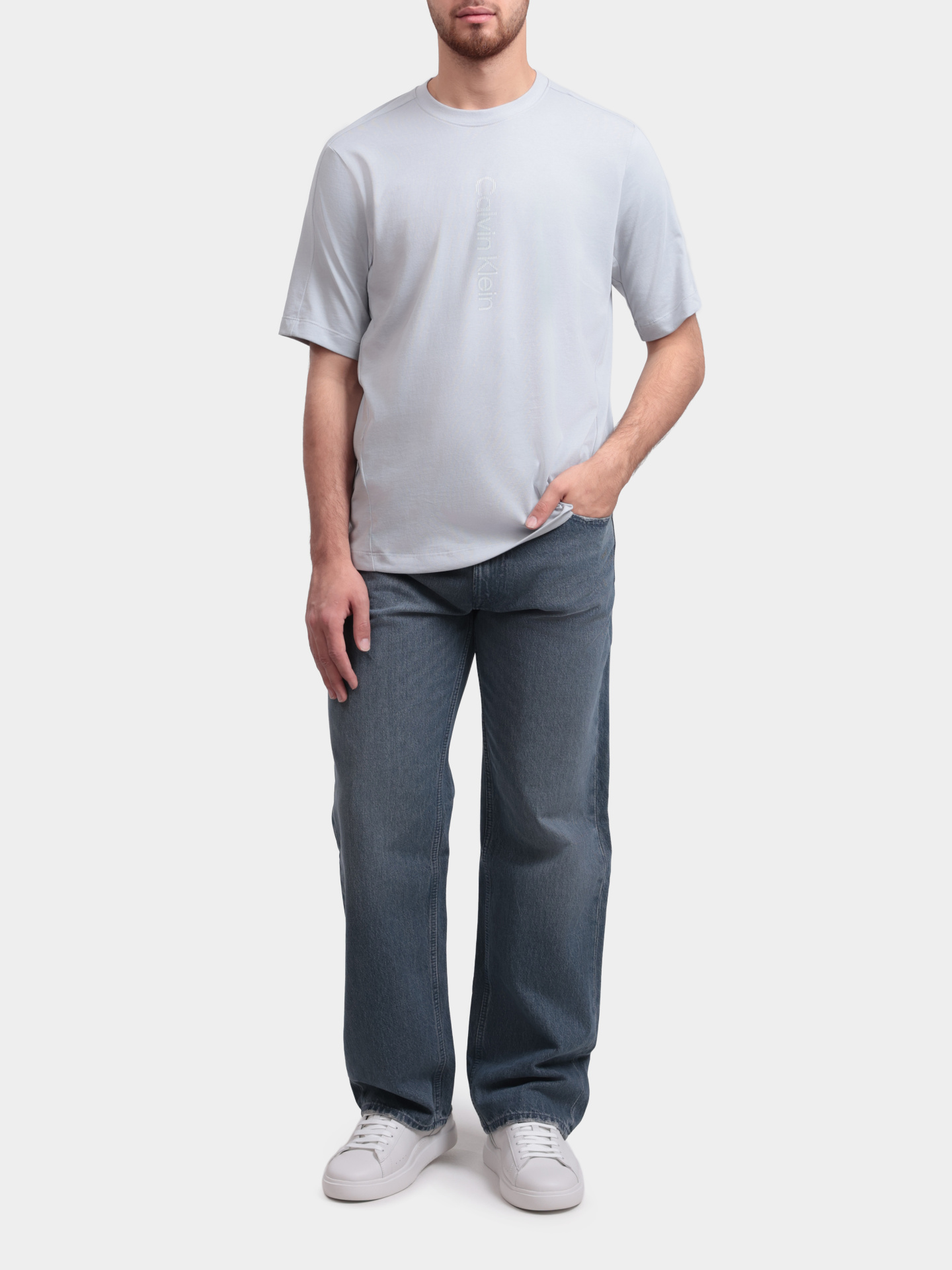 Джинсы Calvin Klein Jeans LV04RF726G32 SCO серые мужские — купить в интернет-магазине Verdistore