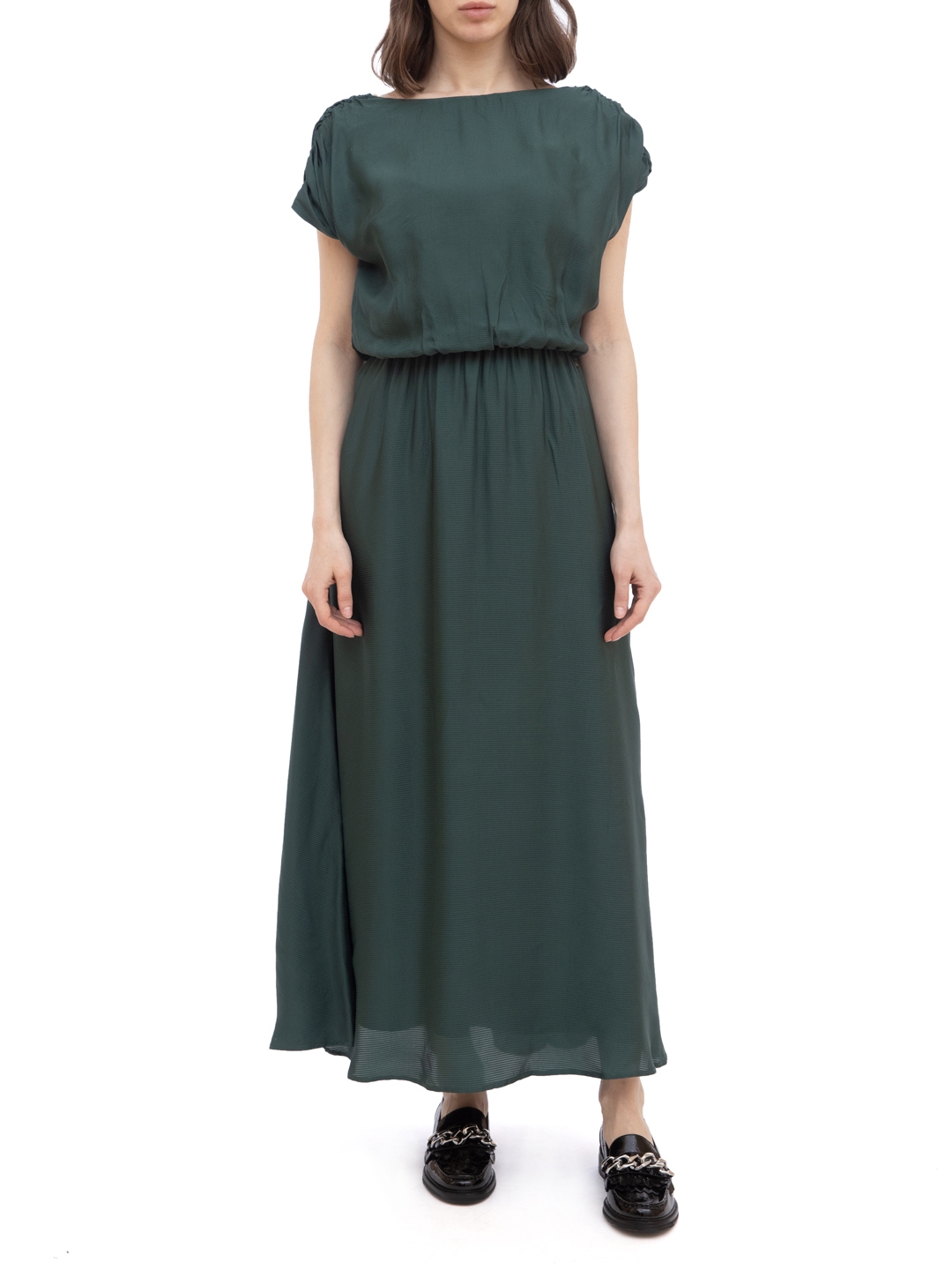 Платье Armani Exchange 3KYA07 зеленое женское с v-образным вырезом на спине — купить в интернет-магазине Verdistore