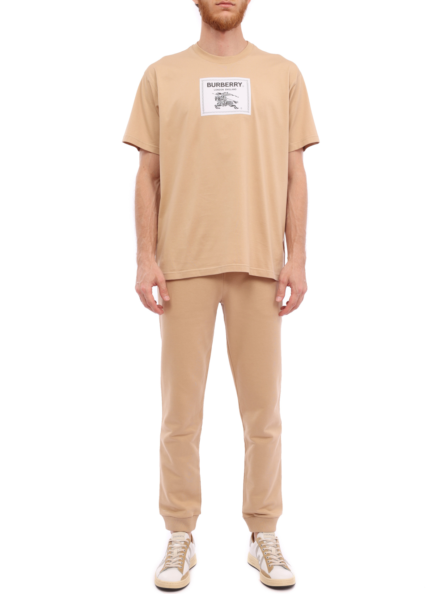 Брюки Burberry 8068465 A7405 бежевые мужские — купить в интернет-магазине Verdistore