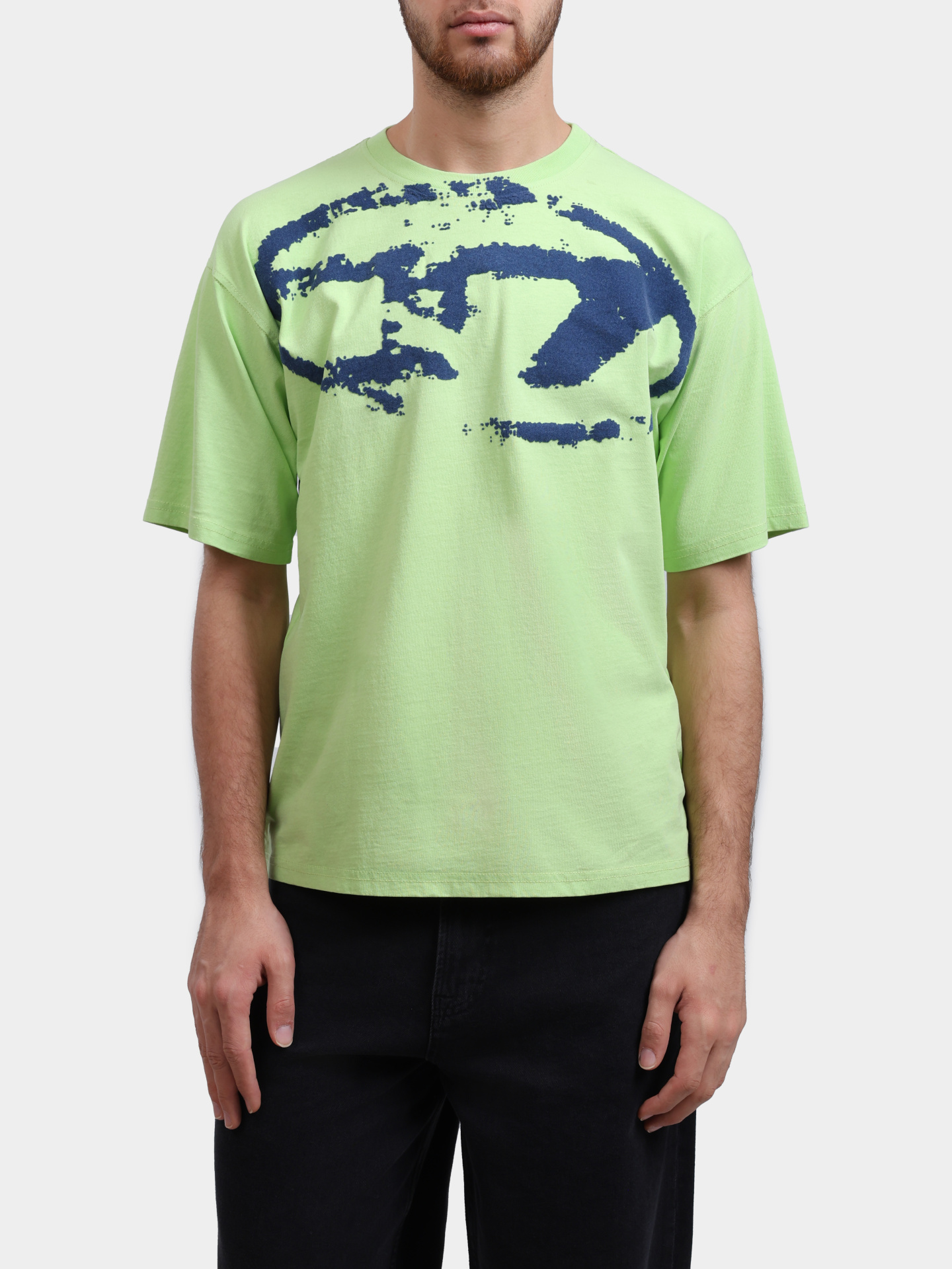 Футболка Diesel A130490DQAU5KV хлопковая мужская с логотипом — купить в интернет-магазине Verdistore