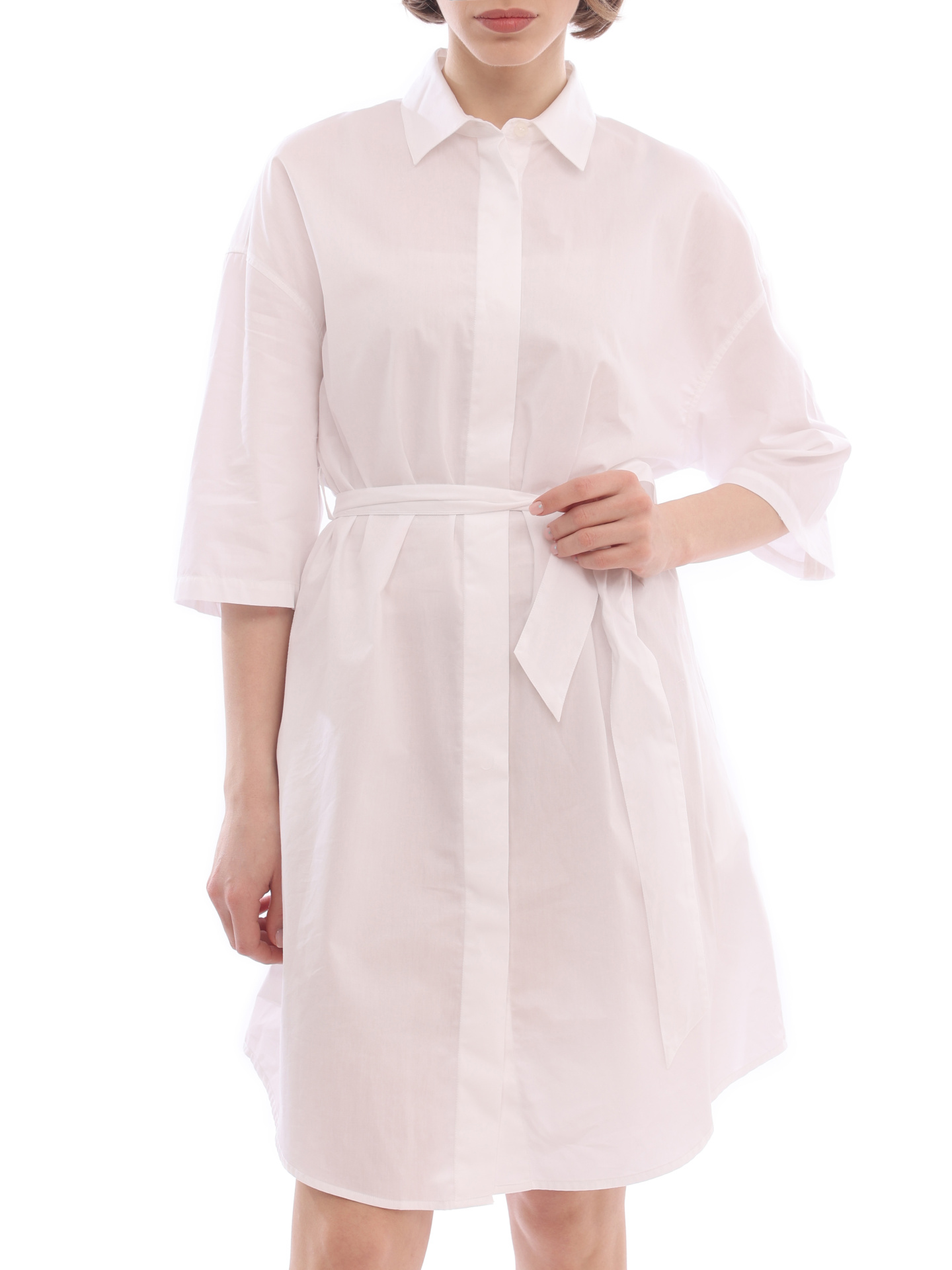 Платье Armani Exchange 3LYA09 YNWQZ 1000 белое женское из хлопка — купить в интернет-магазине Verdistore