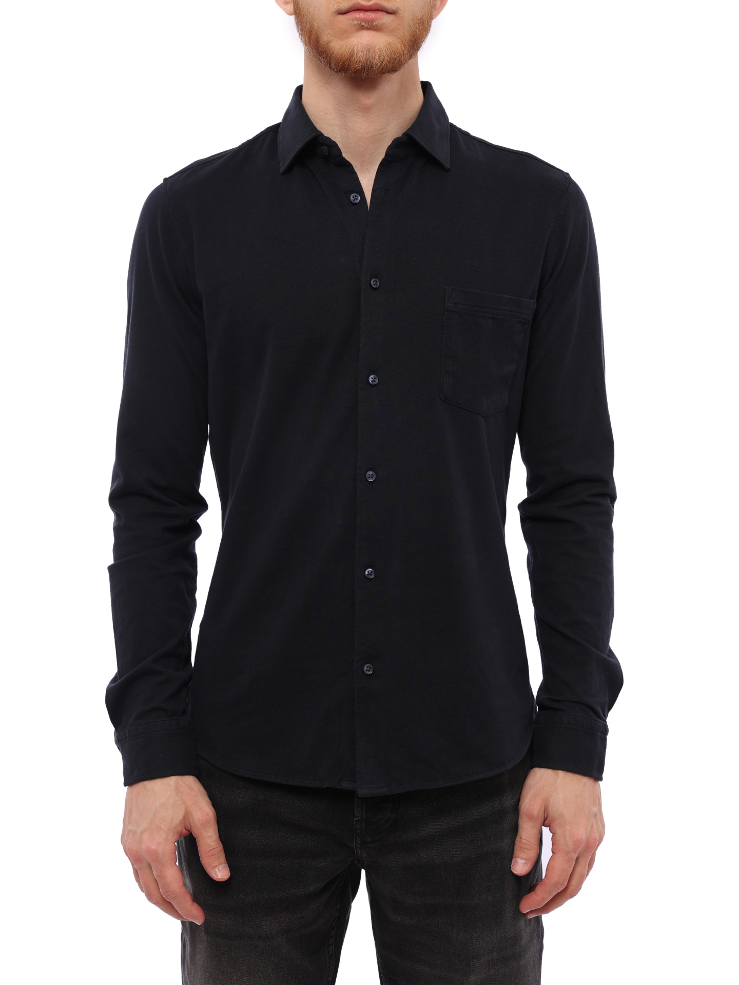 Рубашка Boss 50491112 404 темно-синяя мужская из хлопка — купить в интернет-магазине Verdistore