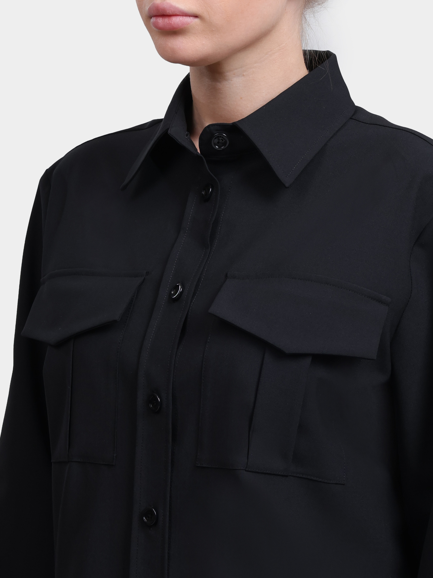 Рубашка Herno CM000048D 12808 9300 черная женская — купить в интернет-магазине Verdistore