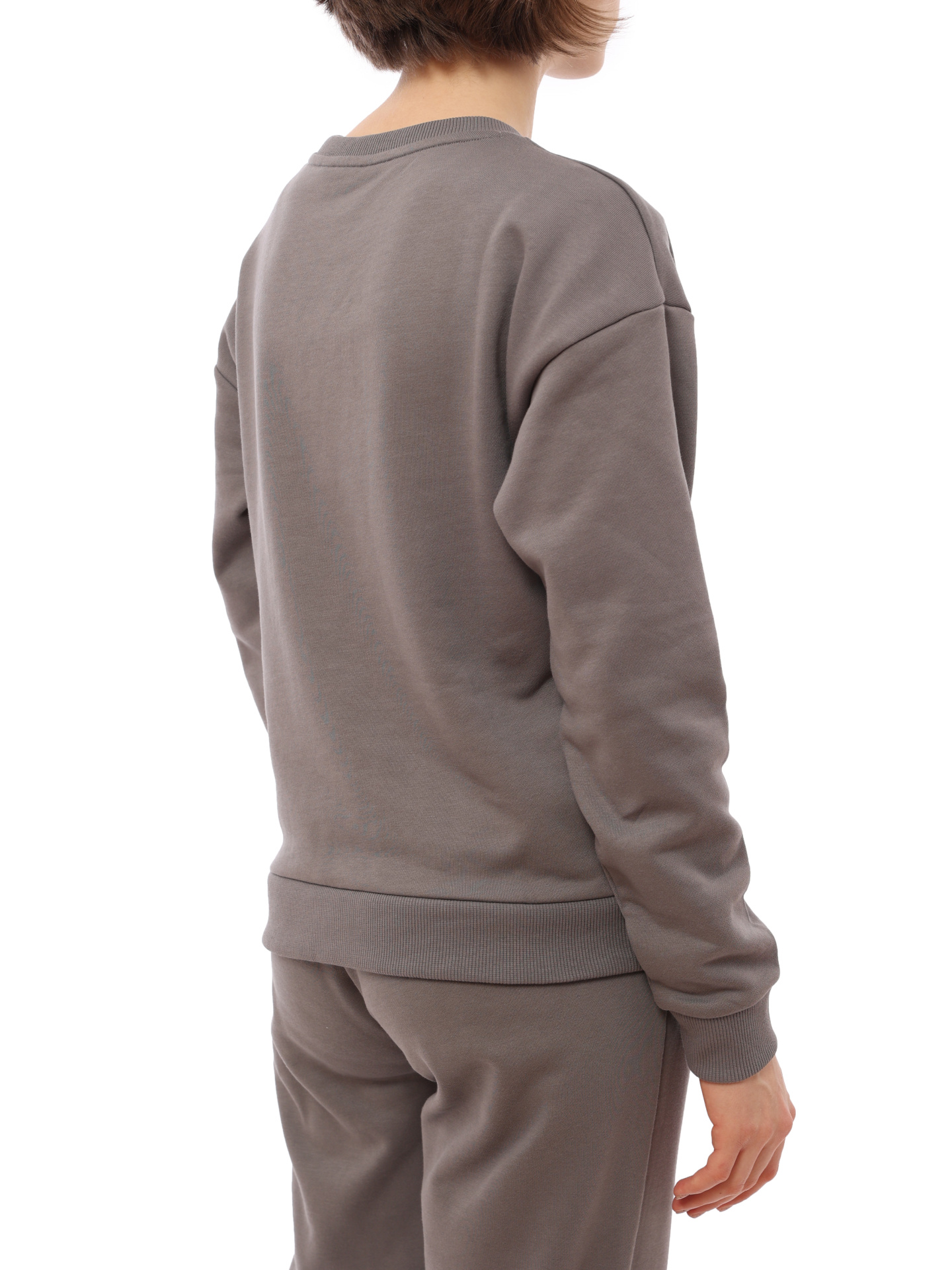 Толстовка Armani Exchange 3RYM30 YJ3NZ 1894 серая женская с логотипом — купить в интернет-магазине Verdistore