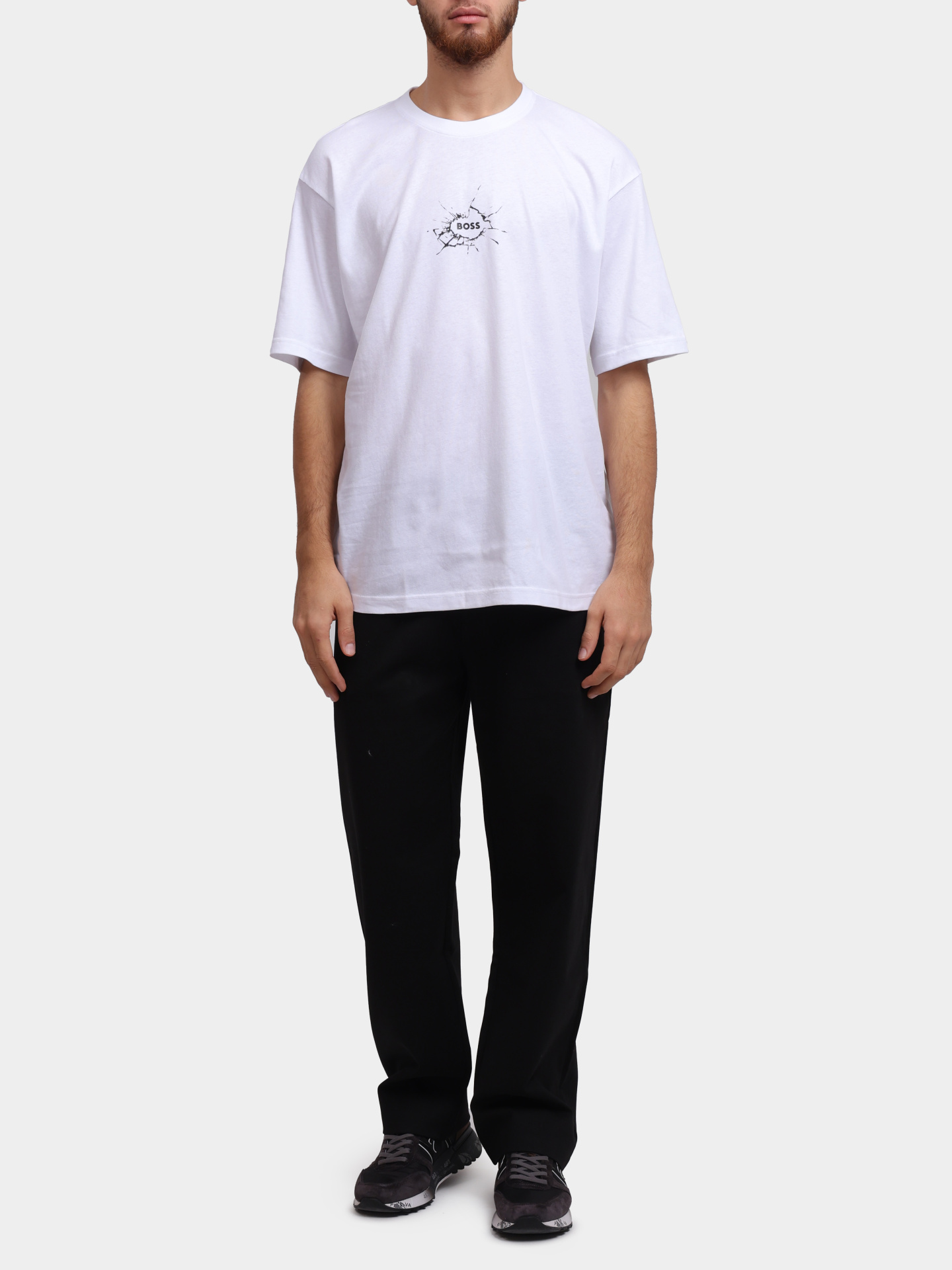Футболка Boss 50546370 100 хлопковая мужская с логотипом — купить в интернет-магазине Verdistore