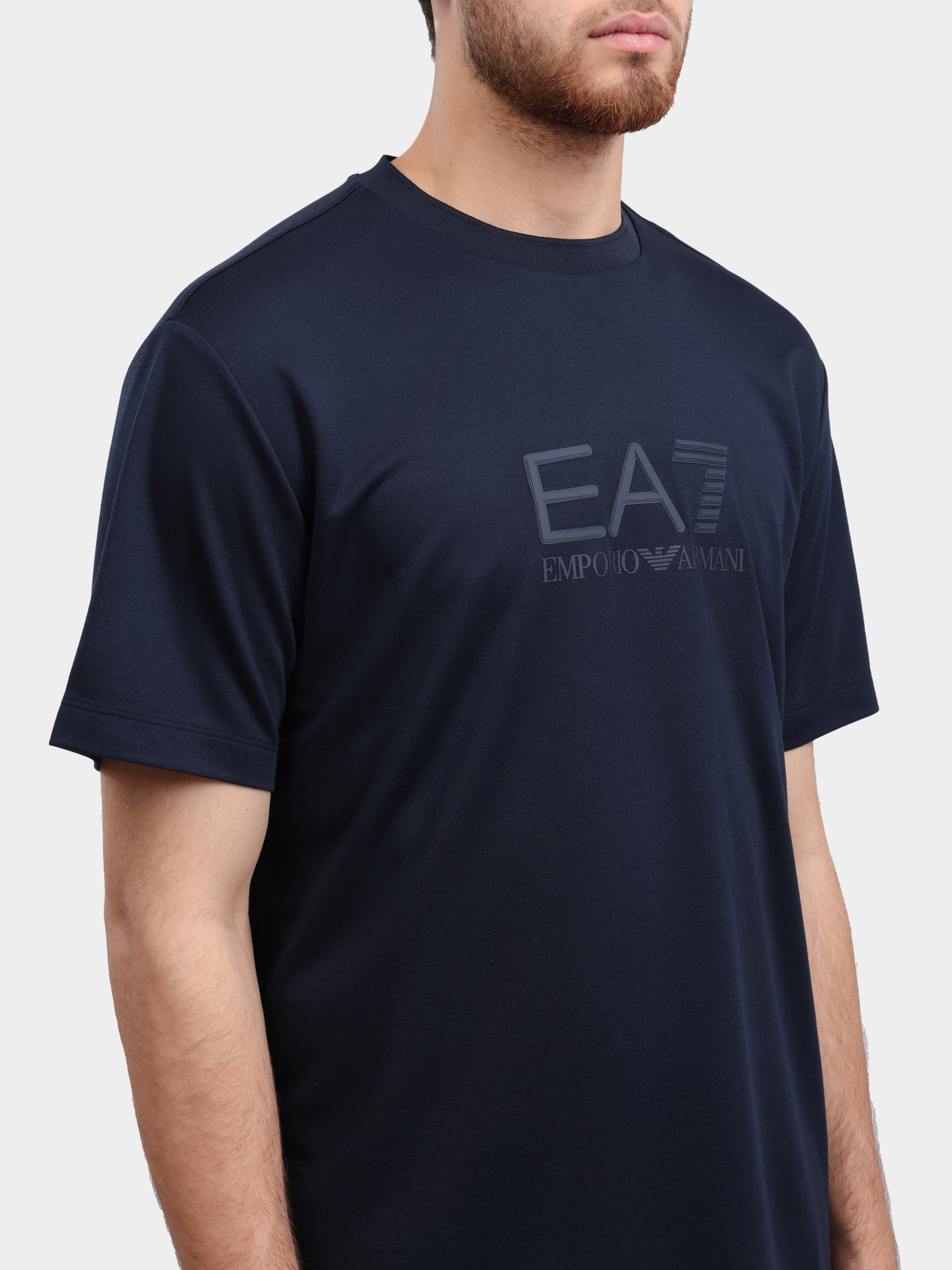 Футболка EA7 7M001358 AF13862 UB102 темно-синяя мужская — купить в интернет-магазине Verdistore