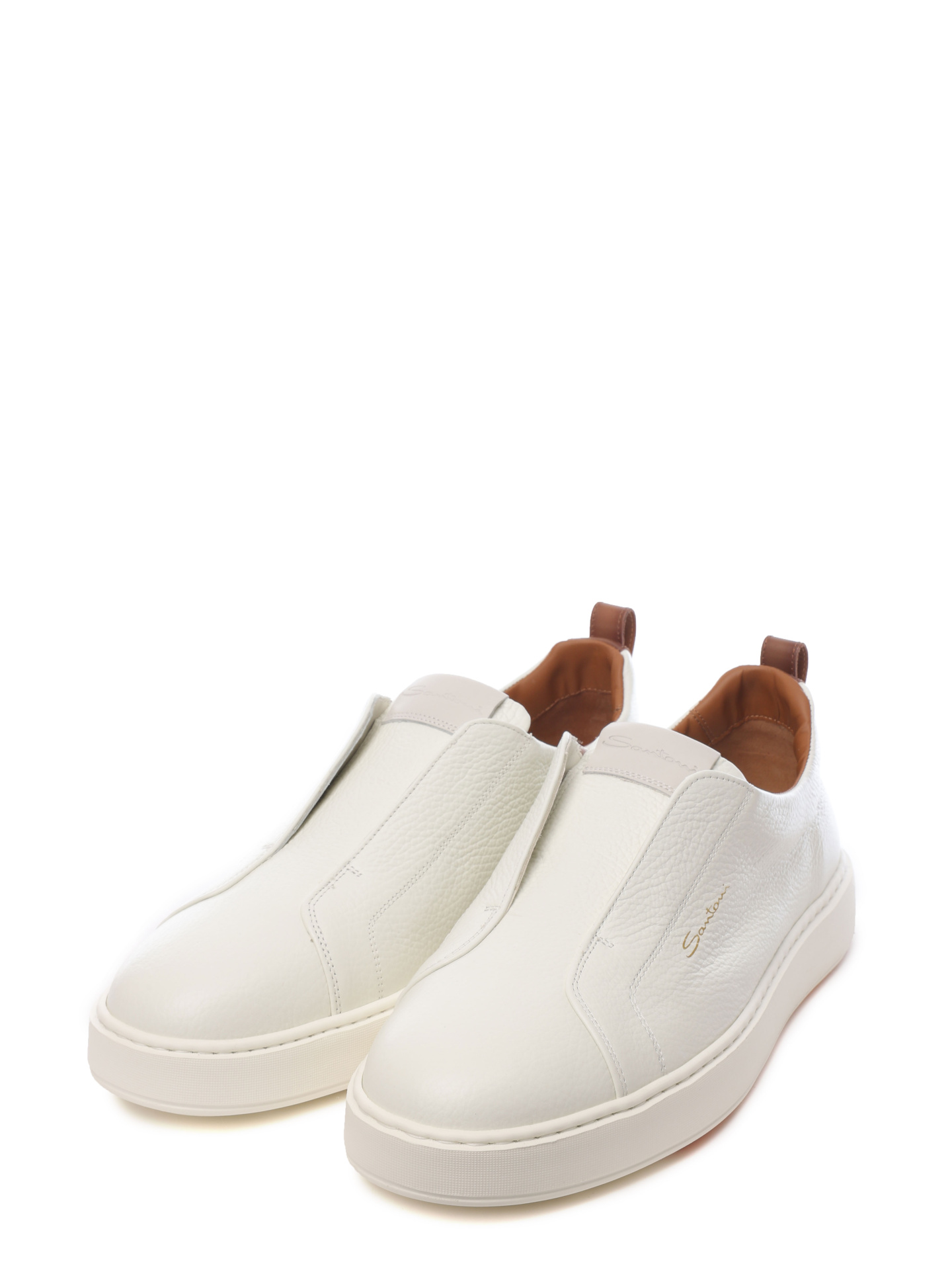 Кеды белые кожаные на белой подошве без шнуровки — купить в интернет-магазине Verdistore