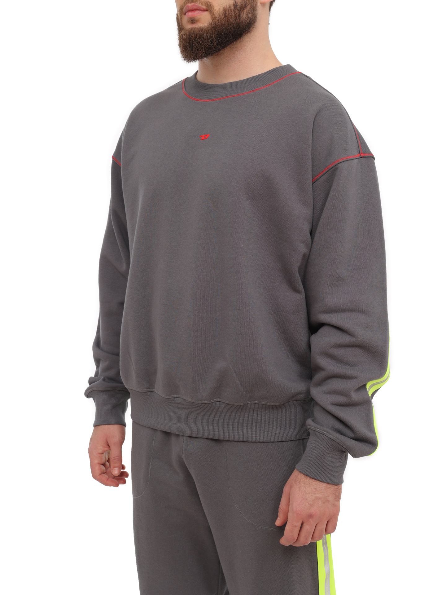 Свитшот Diesel A130730WHAW9DH серый мужской — купить в интернет-магазине Verdistore