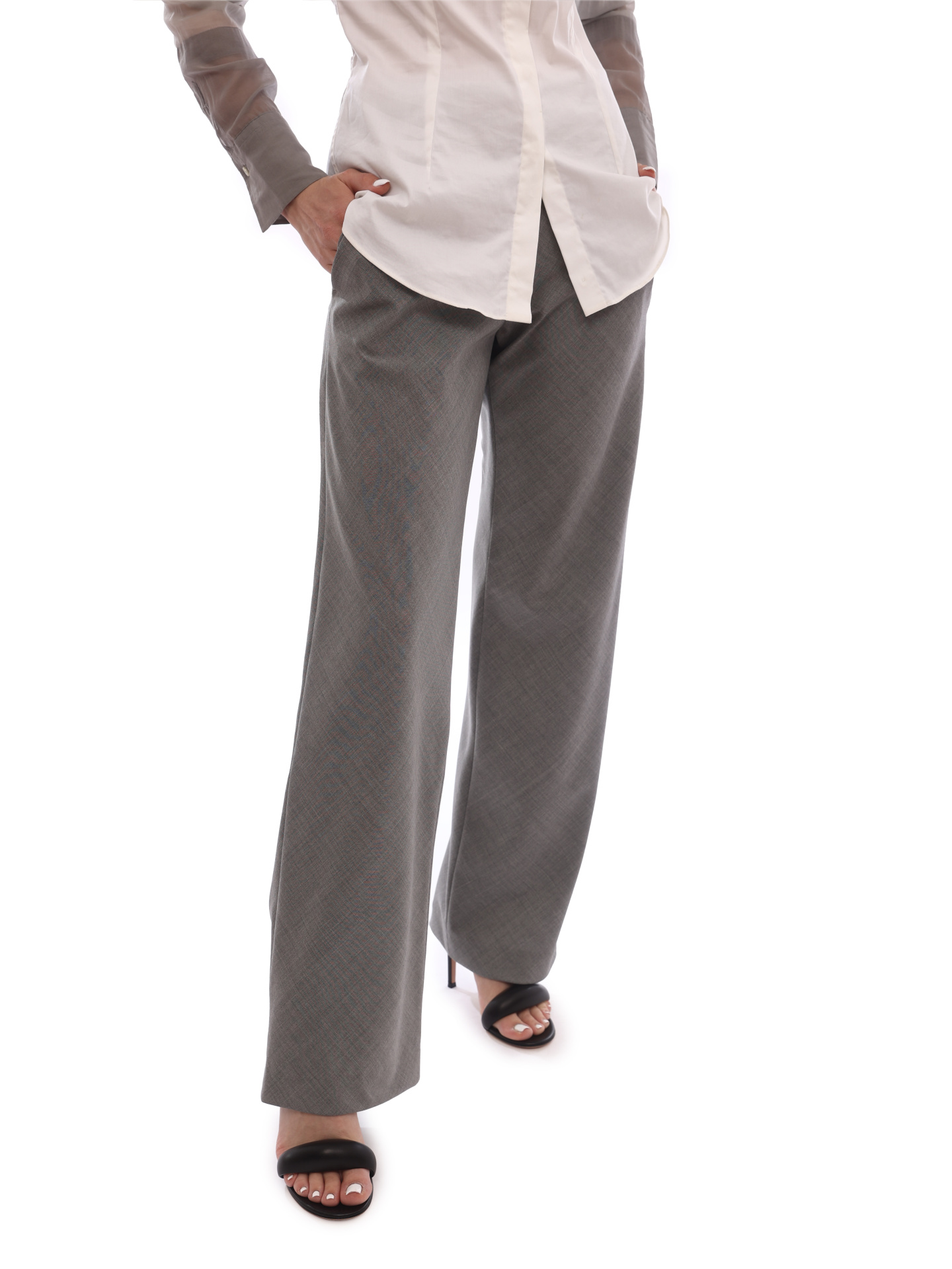 Брюки Brunello Cucinelli M0P013311 серые женские — купить в интернет-магазине Verdistore