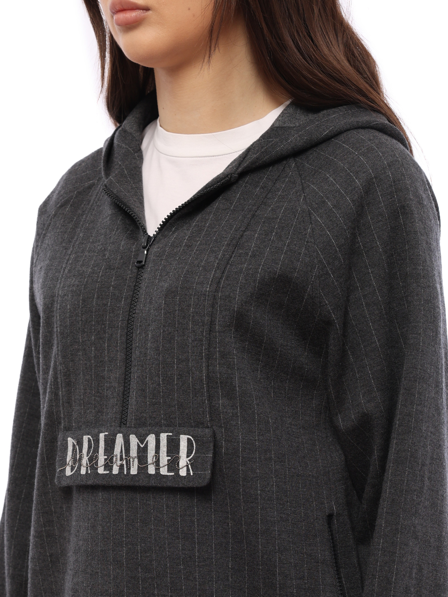 Толстовка Brunello Cucinelli MA179SR509 C002 полосатая женская — купить в интернет-магазине Verdistore