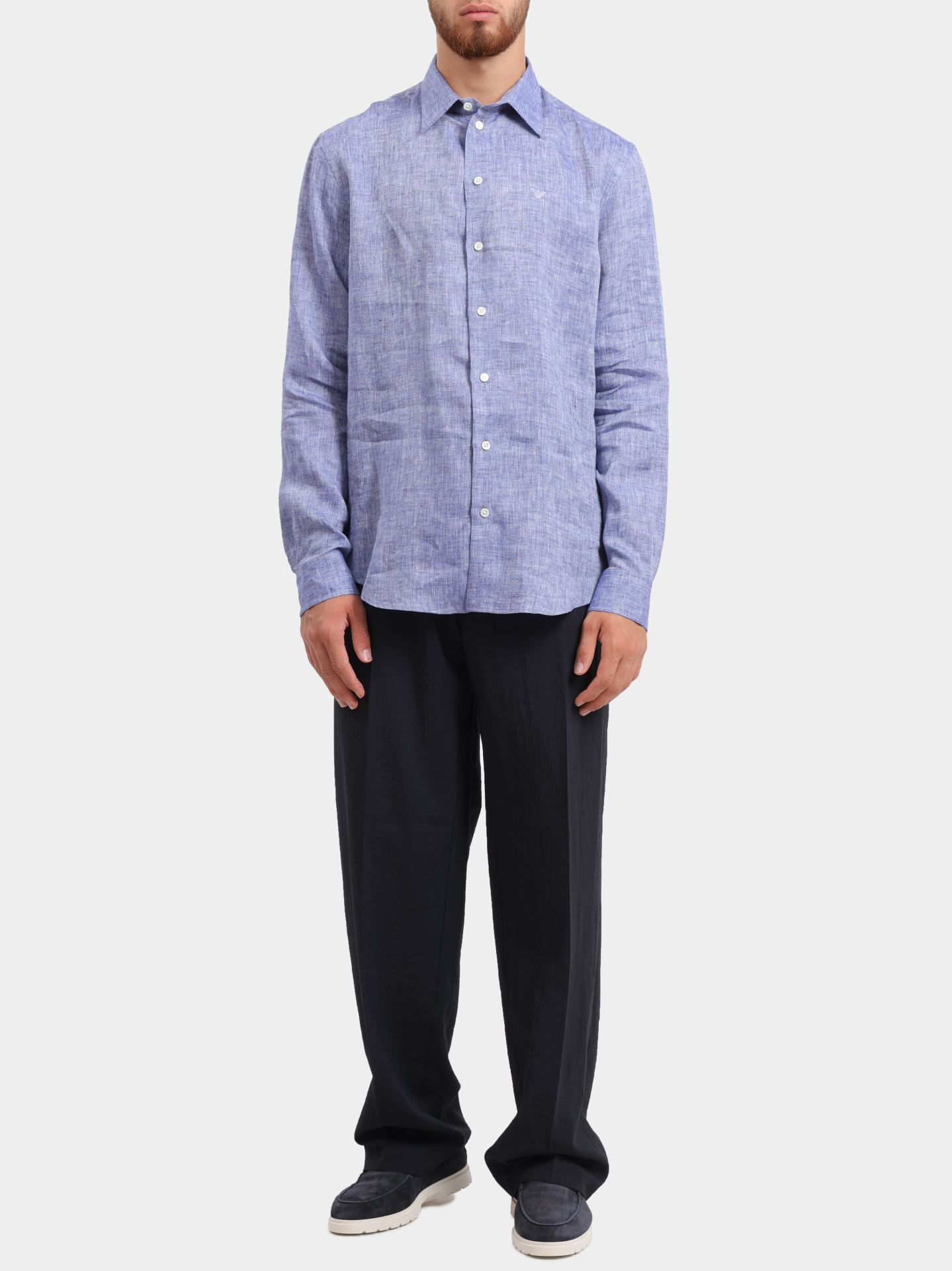 Брюки Emporio Armani EM001145 AF13674 UB118 темно-синие мужские — купить в интернет-магазине Verdistore