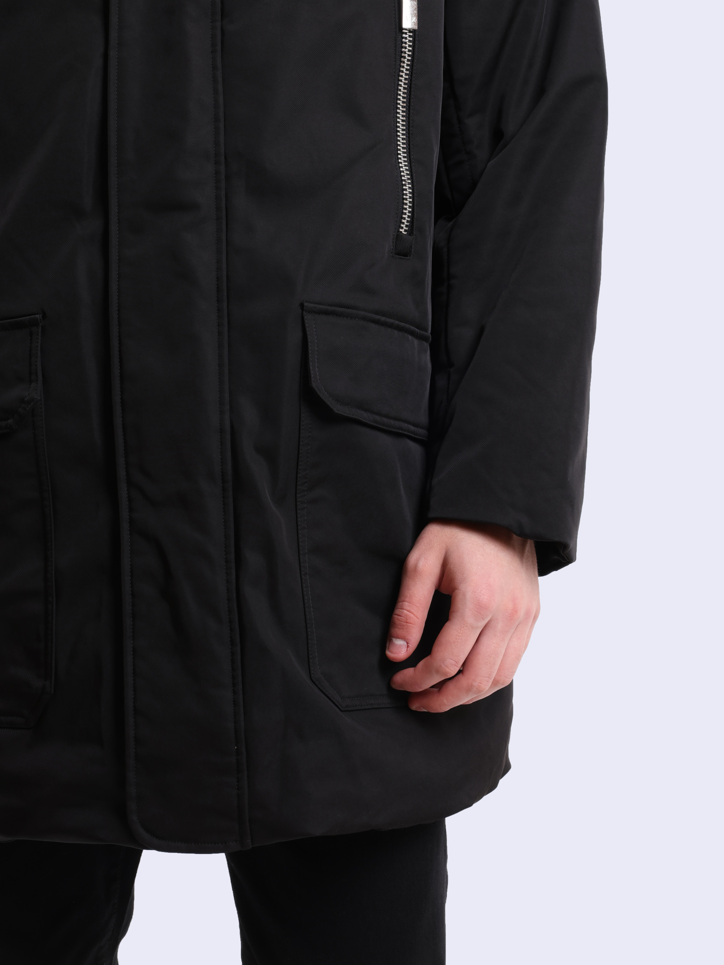 Пуховик Armani Exchange XM000034 AF10324 UC001 мужской черный удлиненный — купить в интернет-магазине Verdistore