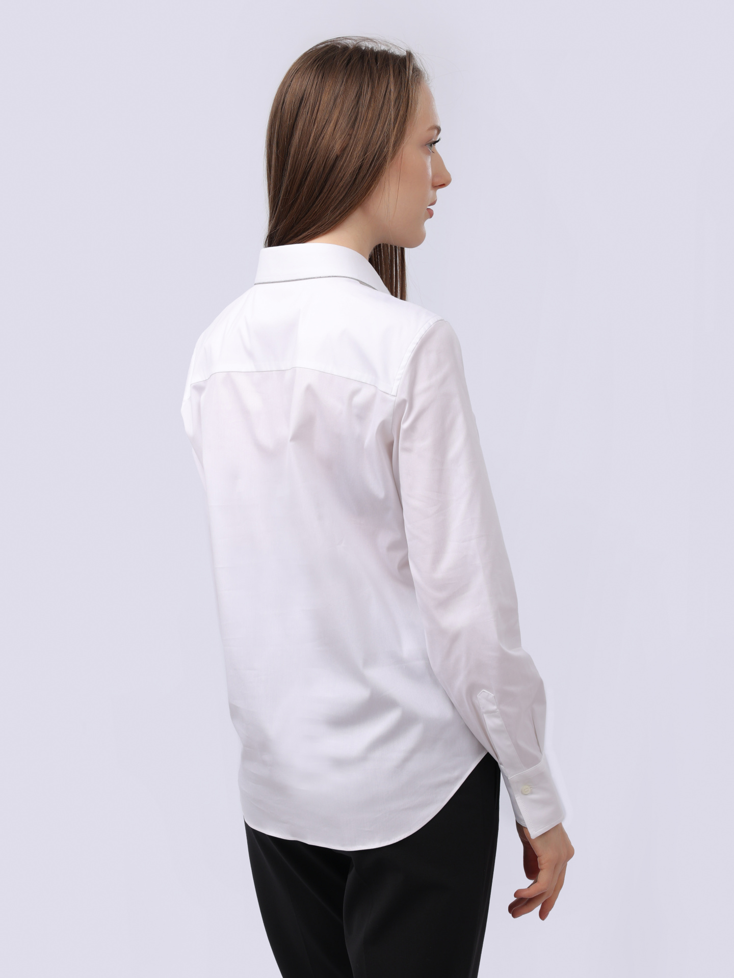 Рубашка Brunello Cucinelli M0091B1367 C159 белая женская — купить в интернет-магазине Verdistore