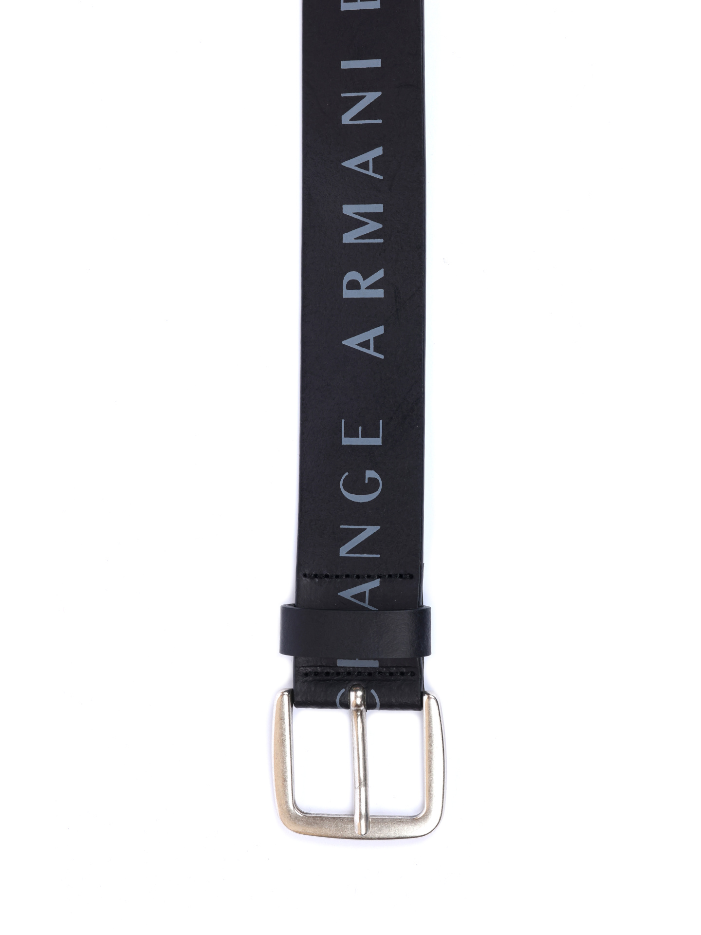Ремень Armani Exchange 951185 CC529 00020 черный кожаный с контрастным логотипом — купить в интернет-магазине Verdistore