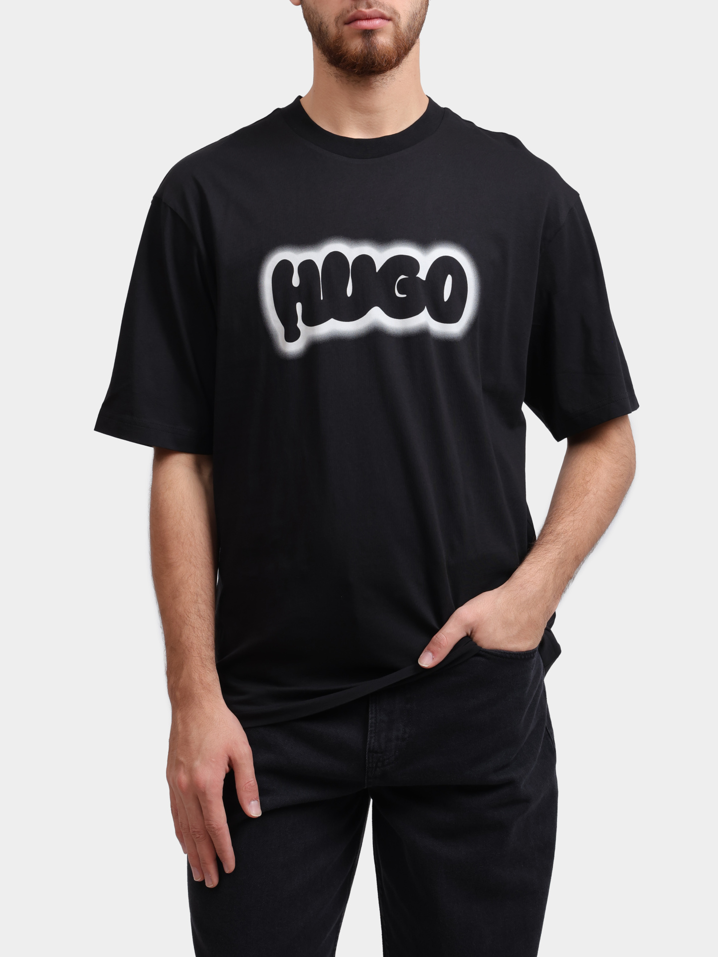 Футболка Hugo 50549155 001 черная мужская — купить в интернет-магазине Verdistore