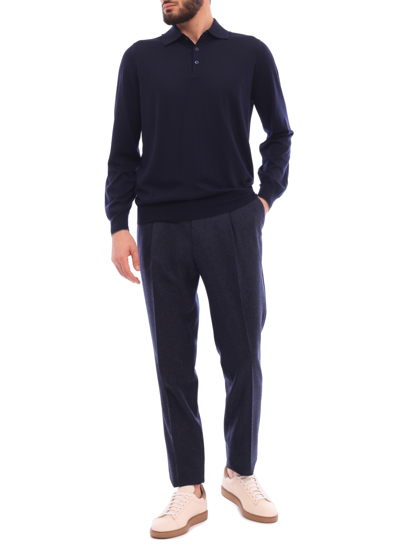 Брюки Brunello Cucinelli M038PE1740 C532 темно-синие мужские — купить в интернет-магазине Verdistore