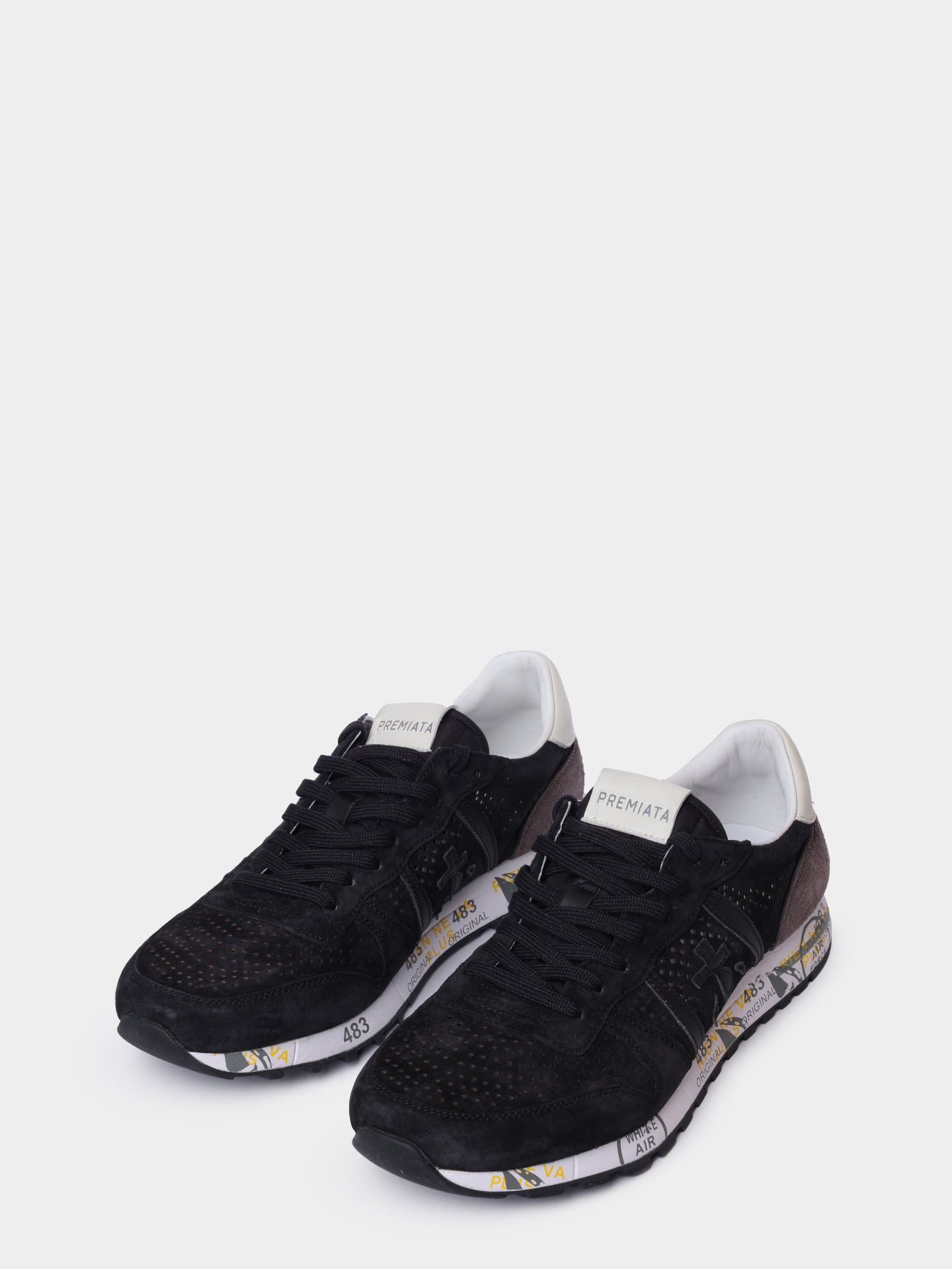 Кроссовки Premiata Sport ERIC VAR 8232 черные мужские комбинированные с перфорацией  — купить в интернет-магазине Verdistore