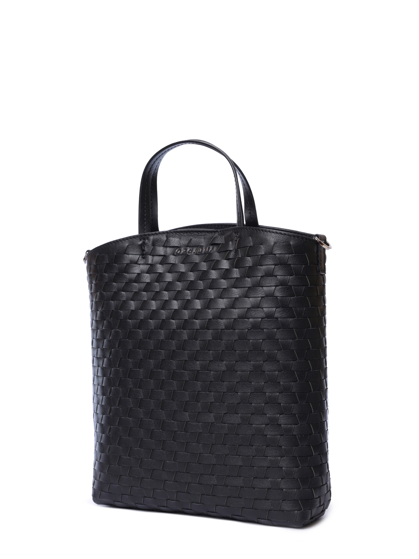 Сумка B02167 Ladylike S nappa woven nero черная кожаная — купить в интернет-магазине Verdistore