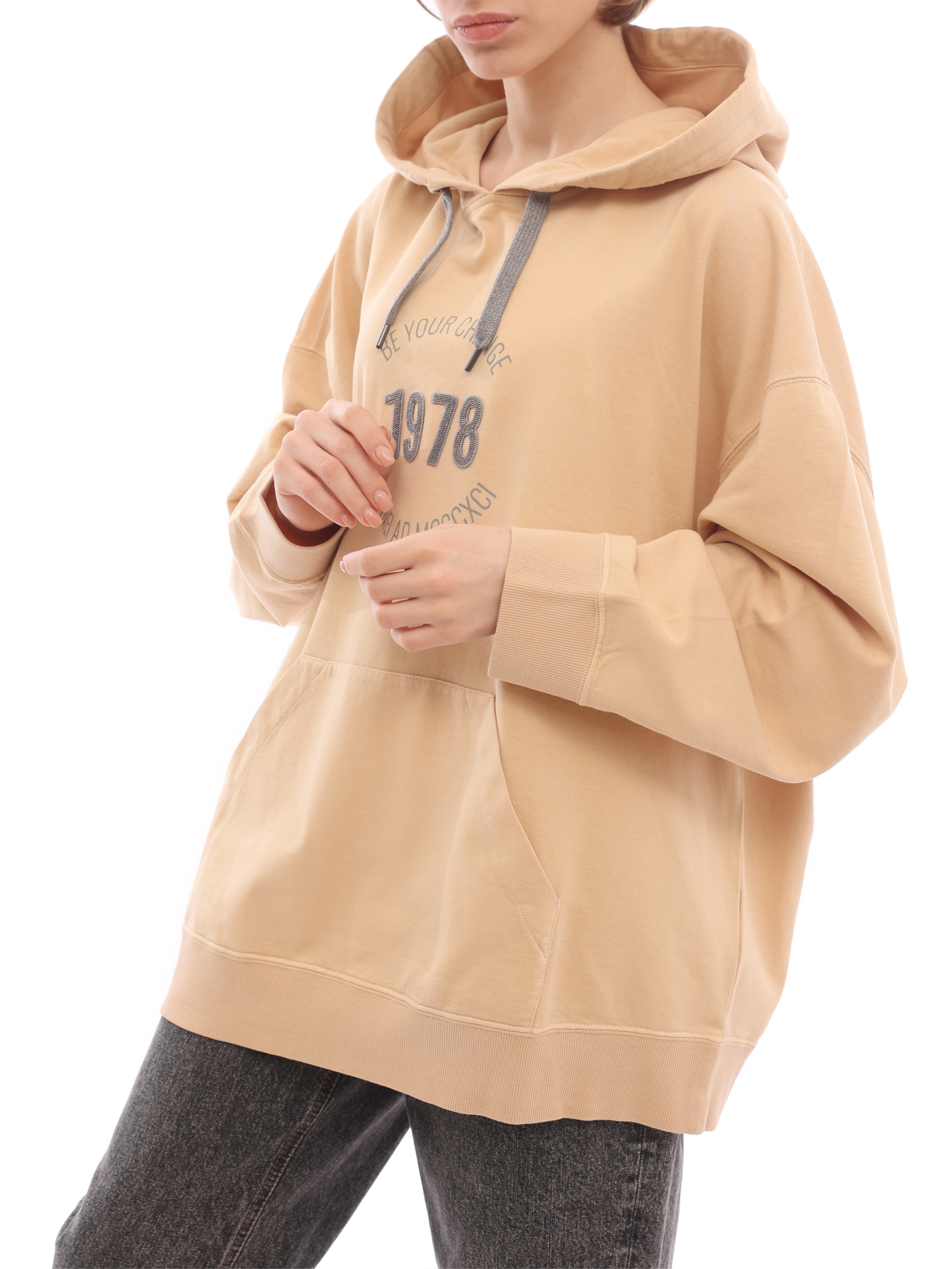 Толстовка Brunello Cucinelli MD869DD809 C8237 желтая женская — купить в интернет-магазине Verdistore