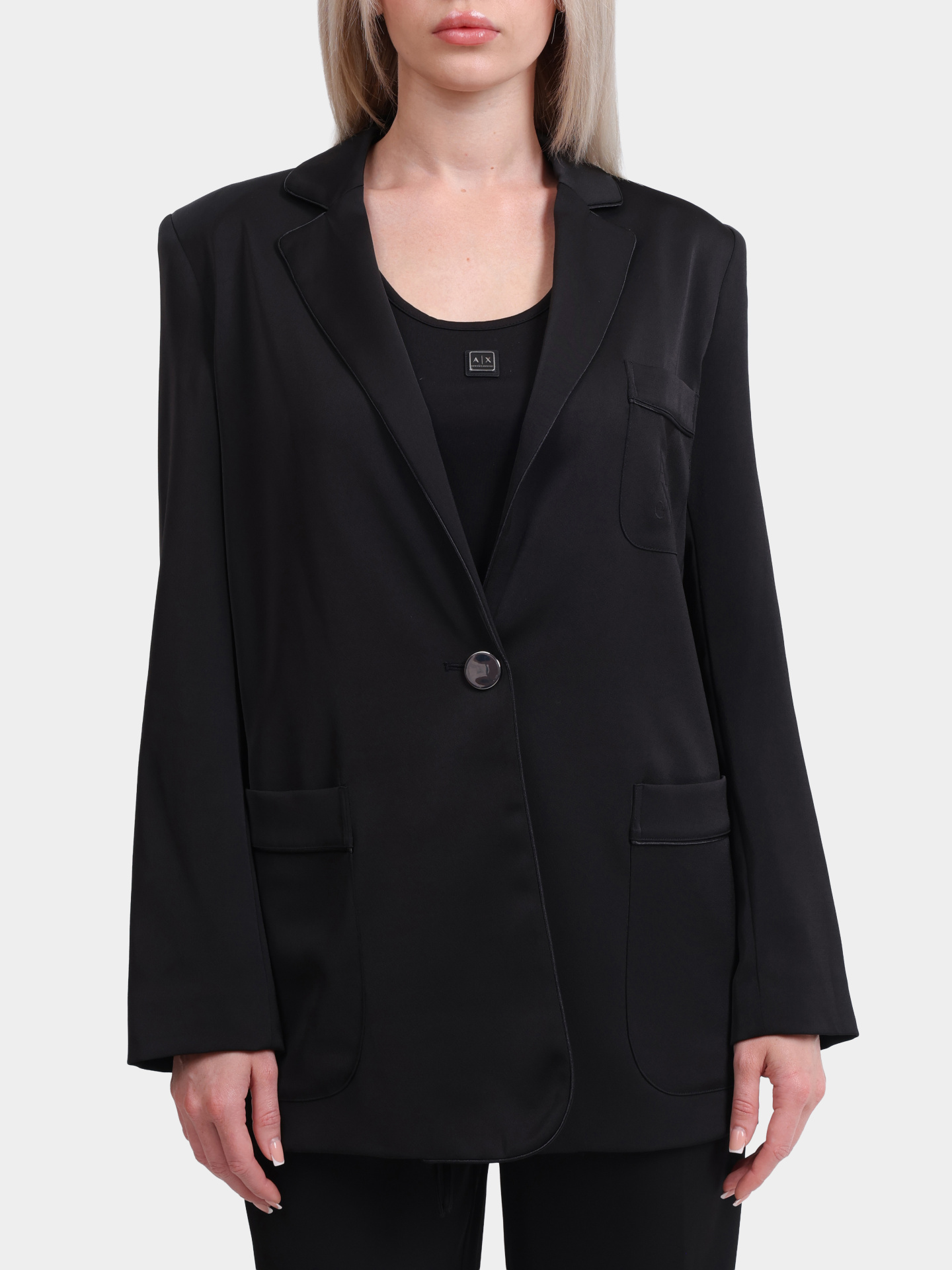 Жакет Armani Exchange XW000140 AF10840 UC001 черный женский  — купить в интернет-магазине Verdistore