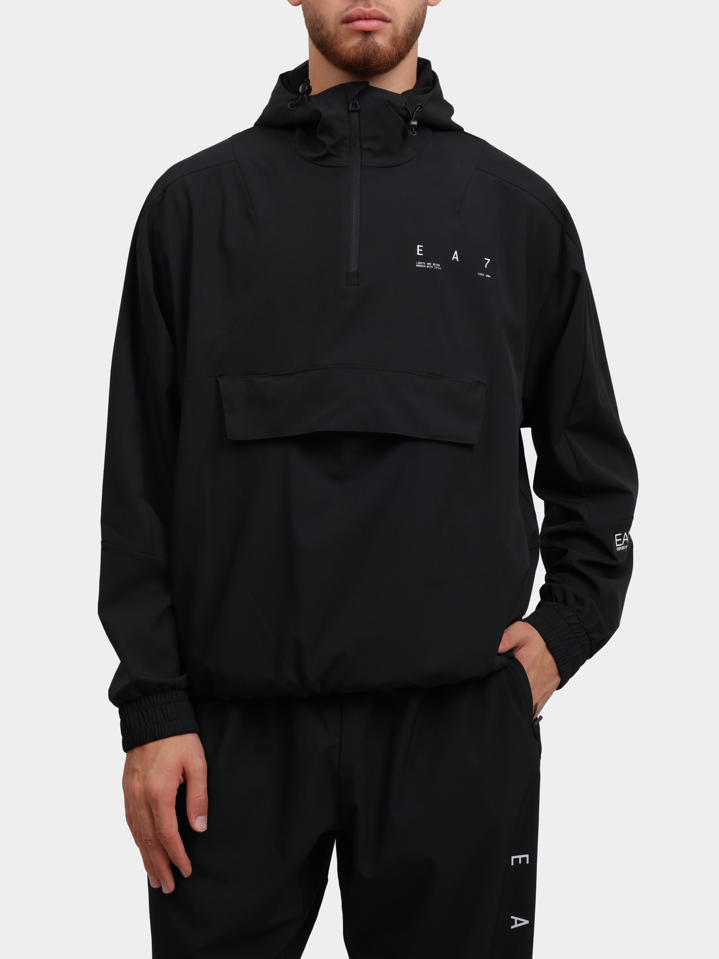 Анорак 7M000114 AF13417 UC001 мужской черный с накладным карманом спереди — купить в интернет-магазине Verdistore