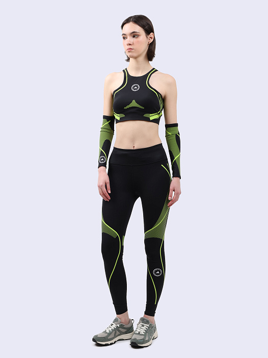 картинка Леггинсы Adidas by Stella McCartney JJ1862 черные женские магазин Verdistore являющийся официальным дистрибьютором в России 