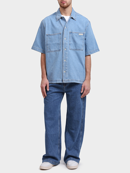 Рубашка Calvin Klein Jeans J30J327512 1AA джинсовая мужская — купить в интернет-магазине Verdistore