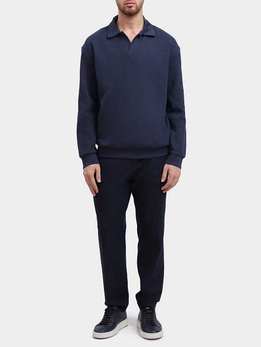 Свитшот Boss 50543386 404 темно-синий мужской — купить в интернет-магазине Verdistore