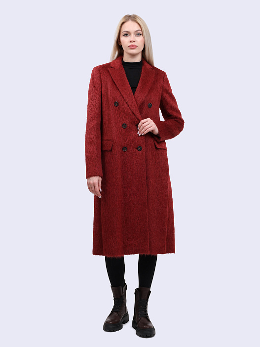 Пальто Brunello Cucinelli MA5284967 красное женское — купить в интернет-магазине Verdistore