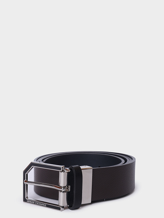 Ремень Armani Exchange XM000596 AF12665 M6107 коричневый мужской из зернистой кожи — купить в интернет-магазине Verdistore