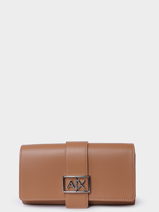 Сумка Armani Exchange XW000358 AF12039 U2069 коричневая женская с логотипом  — купить в интернет-магазине Verdistore