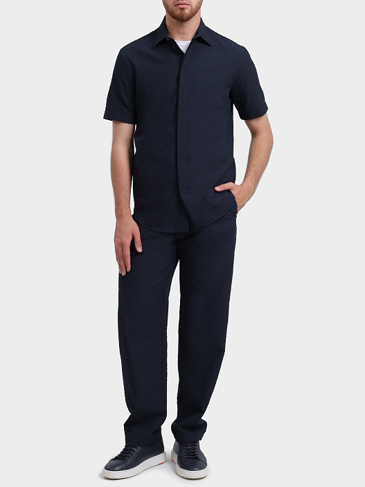 Рубашка Emporio Armani EM005655 TE20392 UB109 фактурная мужская — купить в интернет-магазине Verdistore