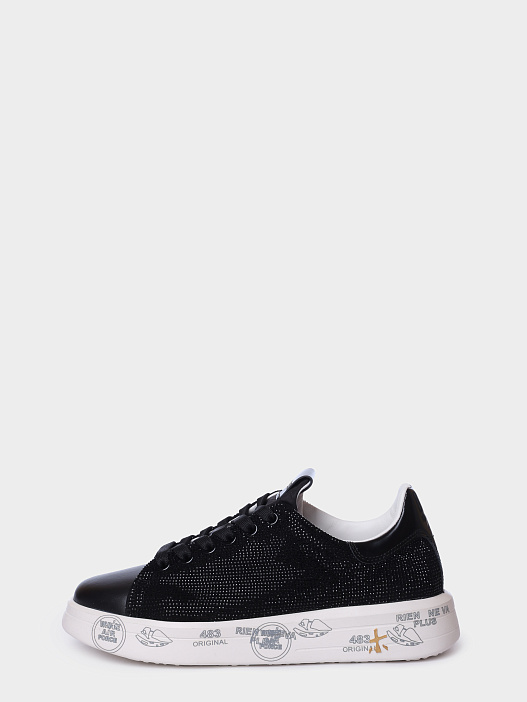 Кеды Premiata Sport BELLE VAR 7813 черные женские со стразами — купить в интернет-магазине Verdistore