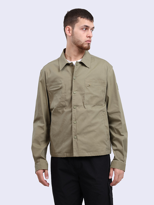 Рубашка Calvin Klein K10K112781 оливковая мужская — купить в интернет-магазине Verdistore